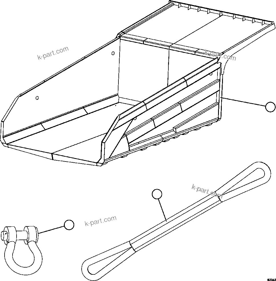 Komatsu parts book diagram for AFE59-FY 930E-4 S/N A31856 - A31859  JWANENG: BODY & SLING