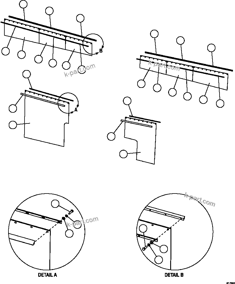Komatsu parts book diagram for AFE59-FY 930E-4 S/N A31856 - A31859  JWANENG: BODY MUD FLAPS    2/2