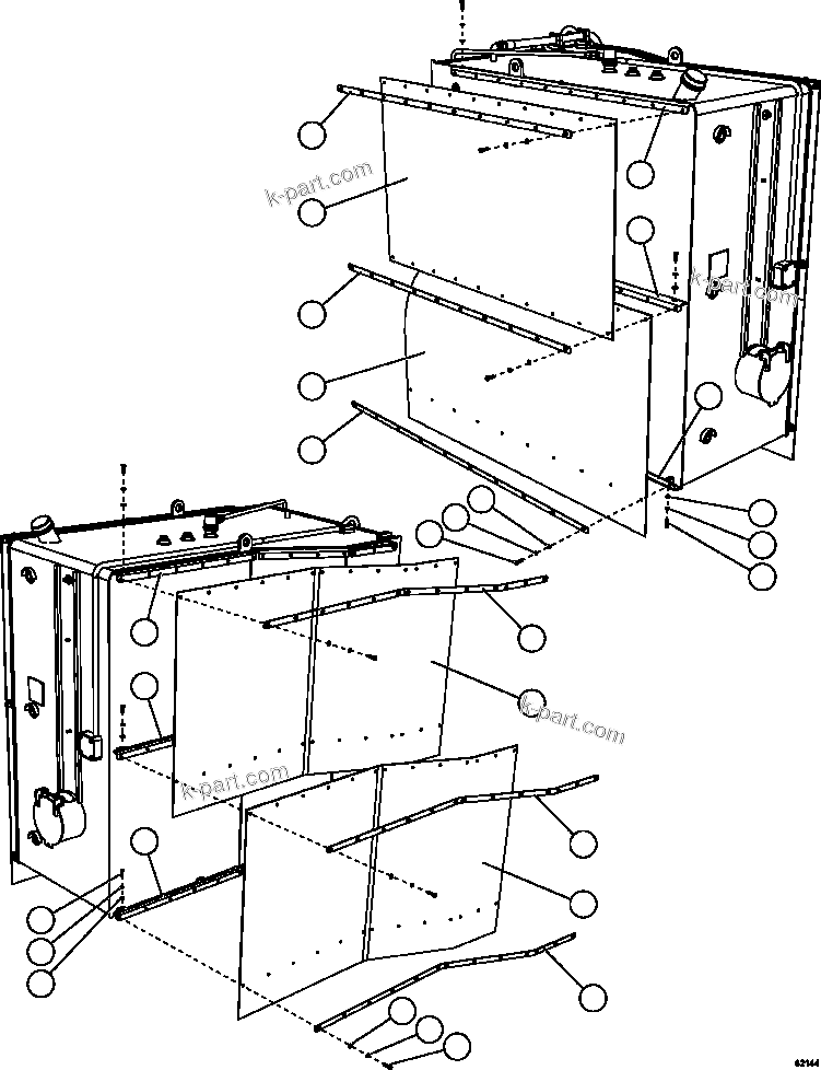 Komatsu parts book diagram for AFE59-FY 930E-4 S/N A31856 - A31859  JWANENG: FUEL TANK MUD FLAPS     2/2