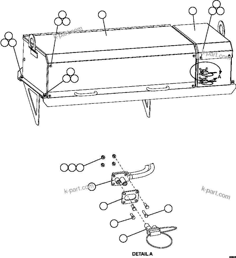 Komatsu parts book diagram for AFE59-FY 930E-4 S/N A31856 - A31859  JWANENG: BATTERY BOX    1/6