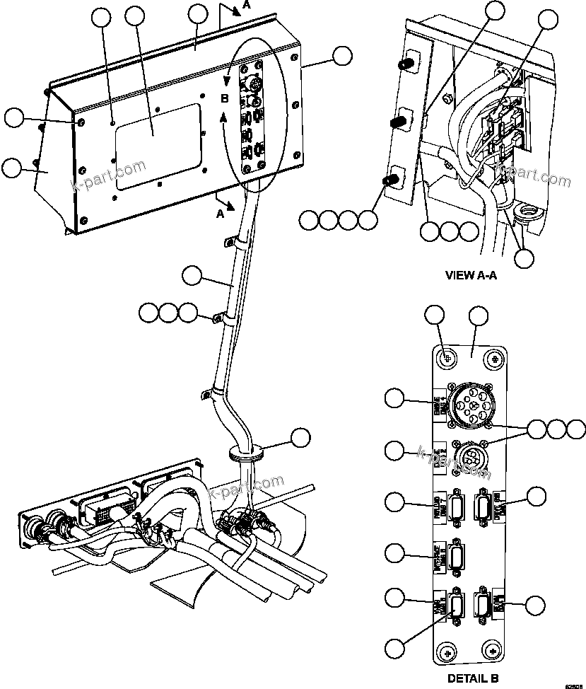 Komatsu parts book diagram for AFE59-FY 930E-4 S/N A31856 - A31859  JWANENG: DID PANEL INSTALLATION