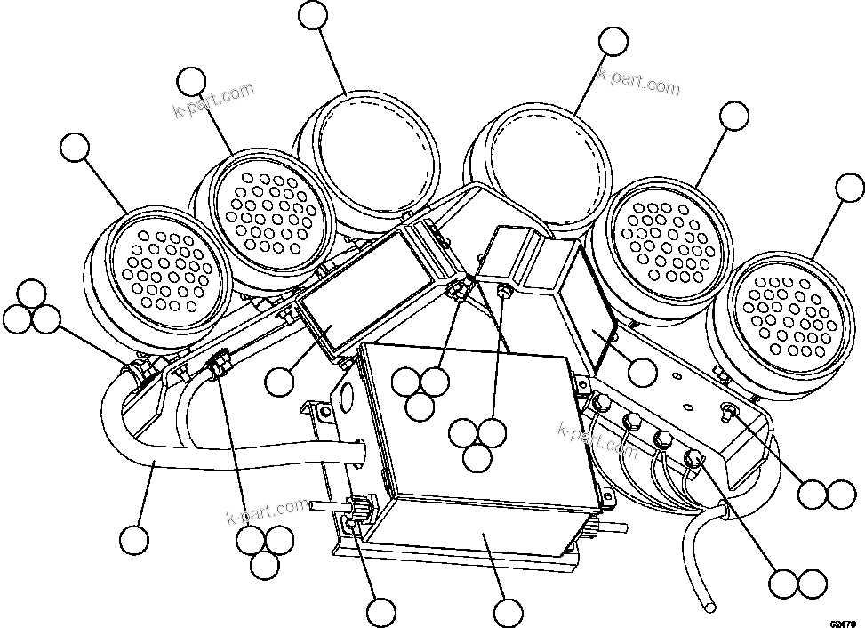 Komatsu parts book diagram for AFE59-FY 930E-4 S/N A31856 - A31859  JWANENG: REAR LIGHTS & BACKUP ALARM
