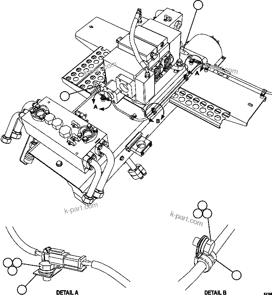 Komatsu parts book diagram for AFE59-FY 930E-4 S/N A31856 - A31859  JWANENG: HOIST/PUMP VALVE SENSOR INSTALLATION