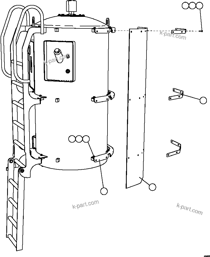 Komatsu parts book diagram for AFE59-FY 930E-4 S/N A31856 - A31859  JWANENG: HYDRAULIC TANK MUD FLAPS    2/2