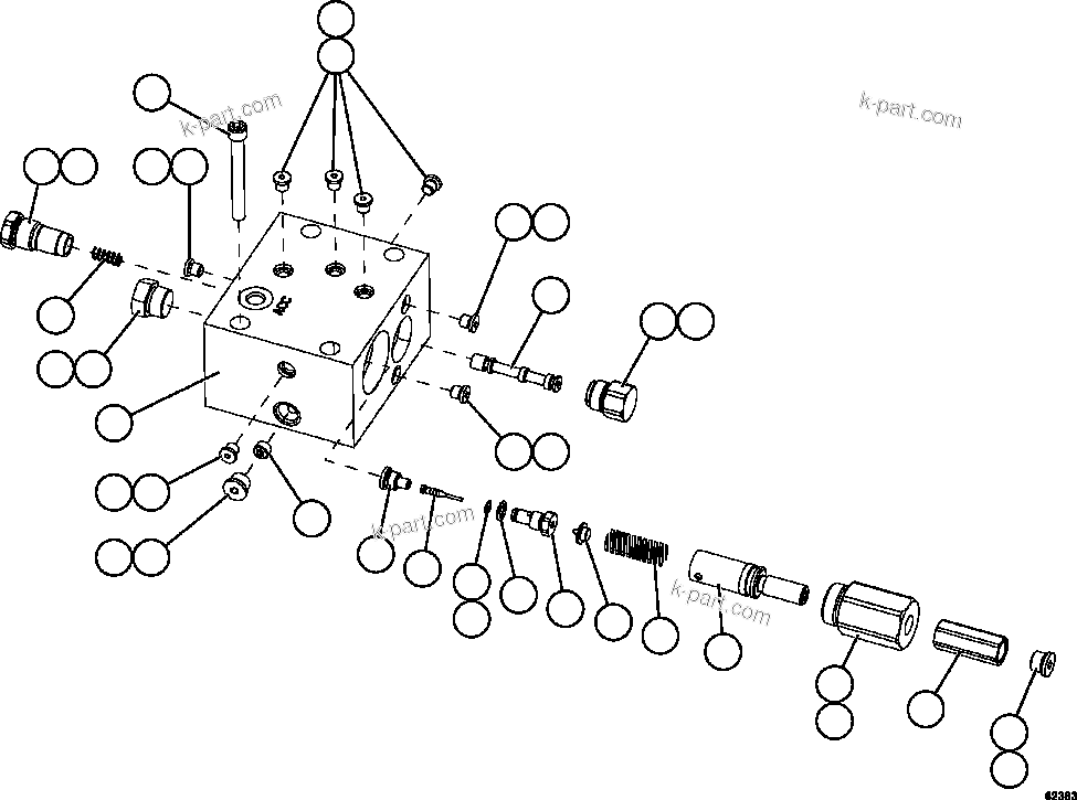 Komatsu parts book diagram for AFE59-FY 930E-4 S/N A31856 - A31859  JWANENG: CONTROL ASSEMBLY     58E-98-00370