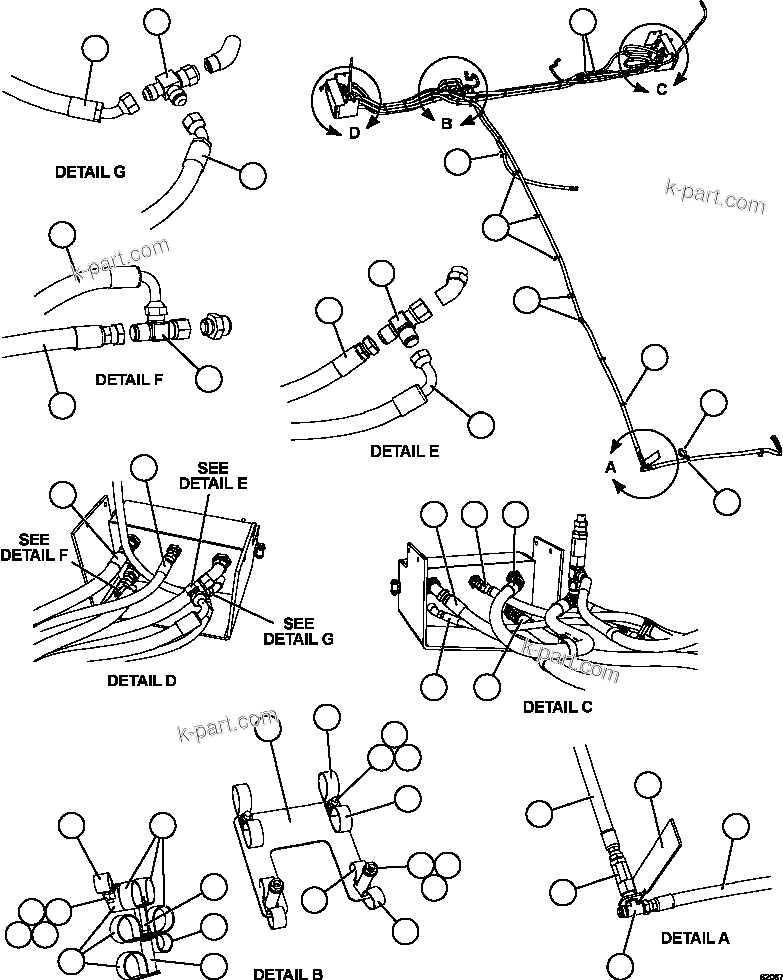 Komatsu parts book diagram for AFE59-FY 930E-4 S/N A31856 - A31859  JWANENG: SERVICE CENTER PIPING   3/3