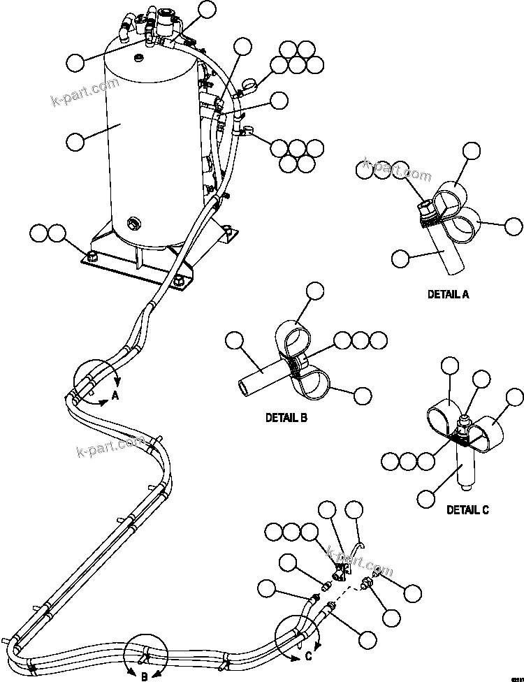 Komatsu parts book diagram for AFE59-FY 930E-4 S/N A31856 - A31859  JWANENG: ENGINE OIL RESERVE SYSTEM   1/2