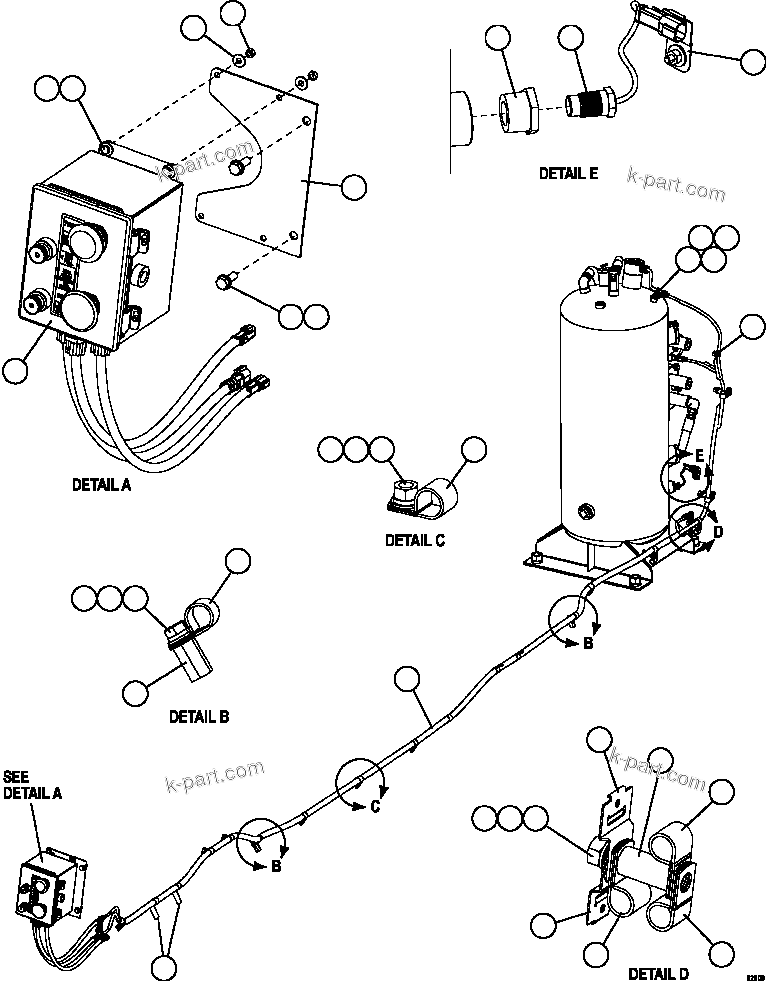 Komatsu parts book diagram for AFE59-FY 930E-4 S/N A31856 - A31859  JWANENG: ENGINE OIL RESERVE SYSTEM   2/2