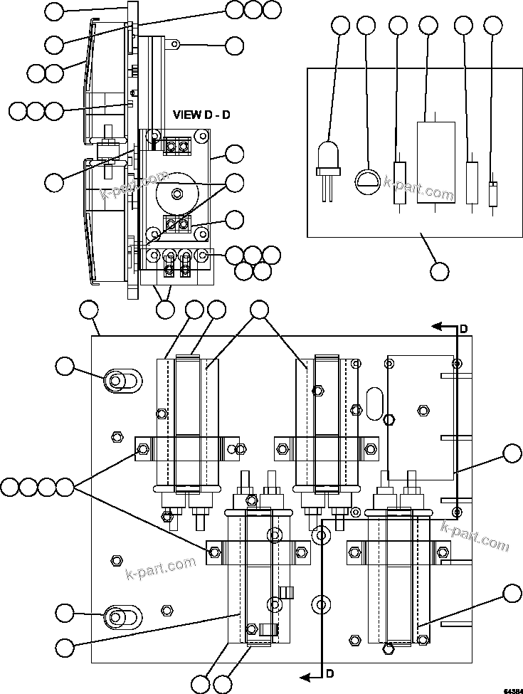 Komatsu parts book diagram for AFE59-FY 930E-4 S/N A31856 - A31859  JWANENG: AFSE PANEL COVER ASSEMBLY   2/2   58B-43-00480