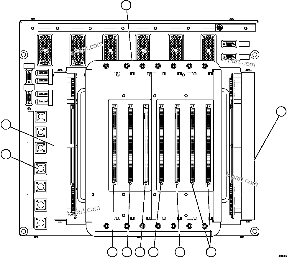 Komatsu parts book diagram for AFE59-FY 930E-4 S/N A31856 - A31859  JWANENG: PANEL - ICP     58E-43-00192