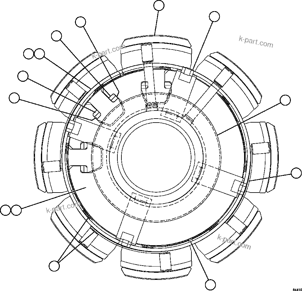 Komatsu parts book diagram for AFE59-FY 930E-4 S/N A31856 - A31859  JWANENG: ALTERNATOR - ROTOR ASSEMBLY        58E-06-03060