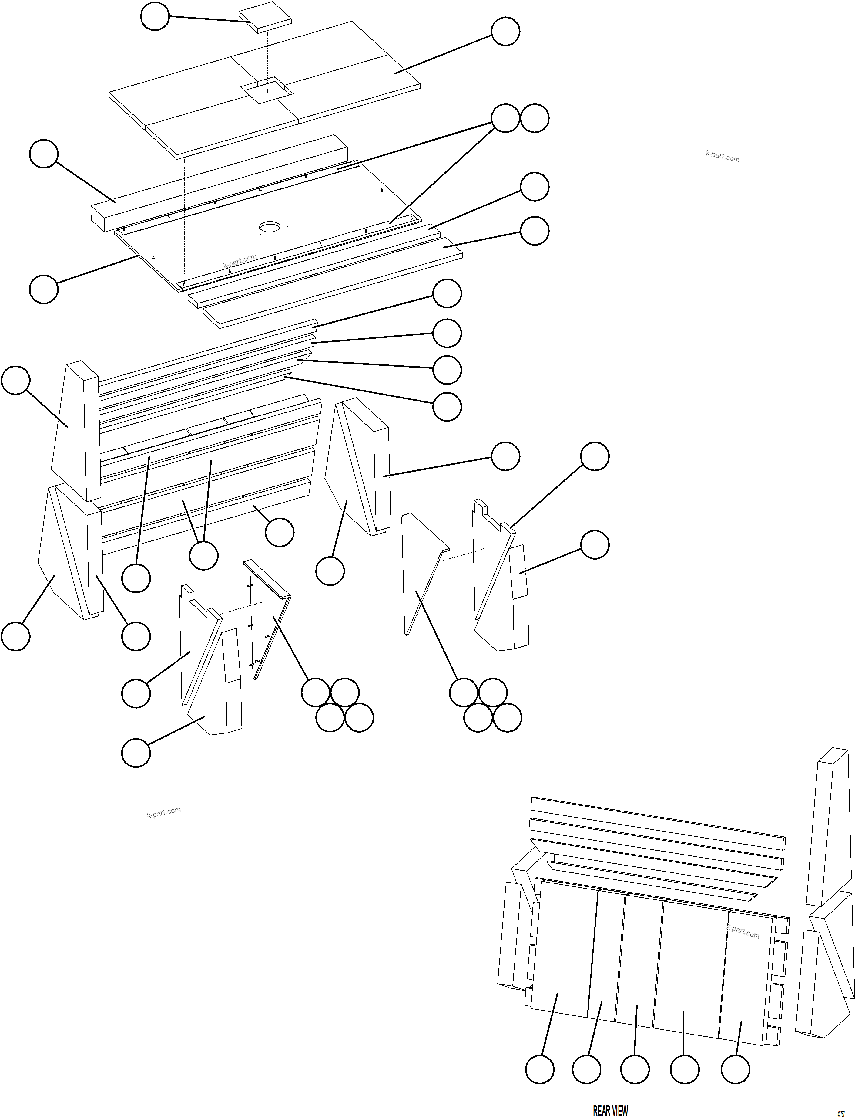 Komatsu parts book diagram for AFE59-GH 930E-4 S/N A31966 - A31967  PENASQUITO: CAB INSULATION