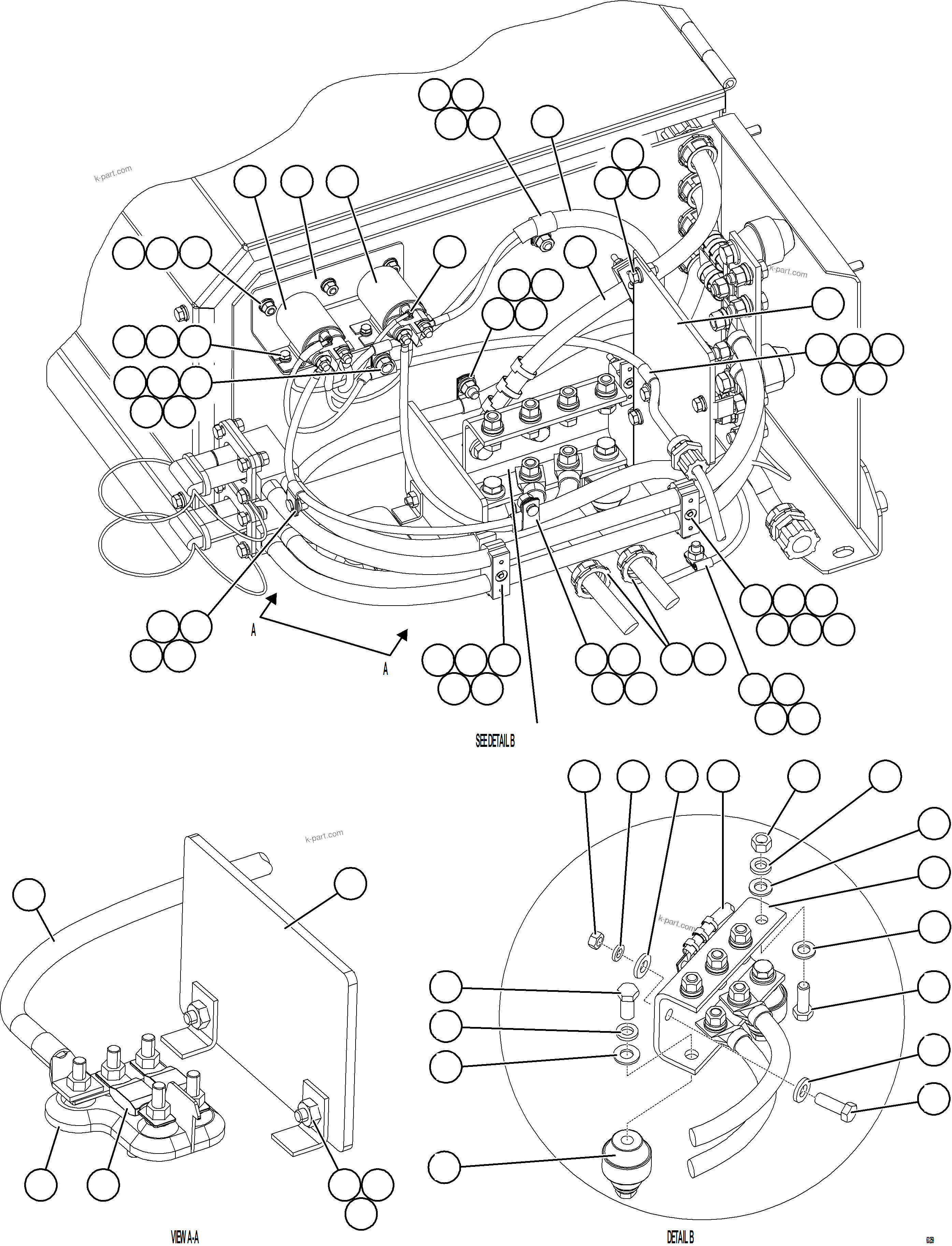 Komatsu parts book diagram for AFE59-GH 930E-4 S/N A31966 - A31967  PENASQUITO: BATTERY BOX    5/6