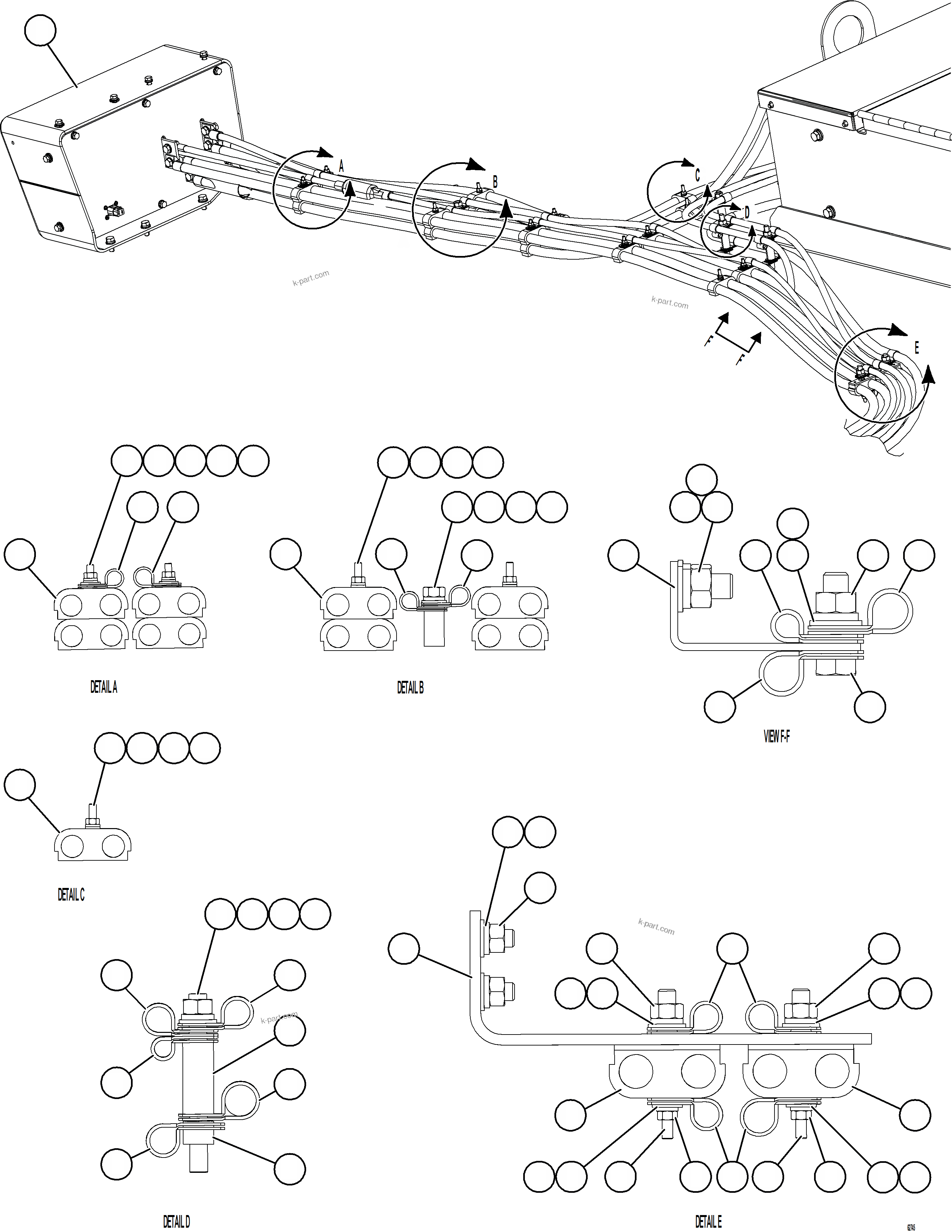 Komatsu parts book diagram for AFE59-GH 930E-4 S/N A31966 - A31967  PENASQUITO: ISOLATION BOX WIRING   1/2