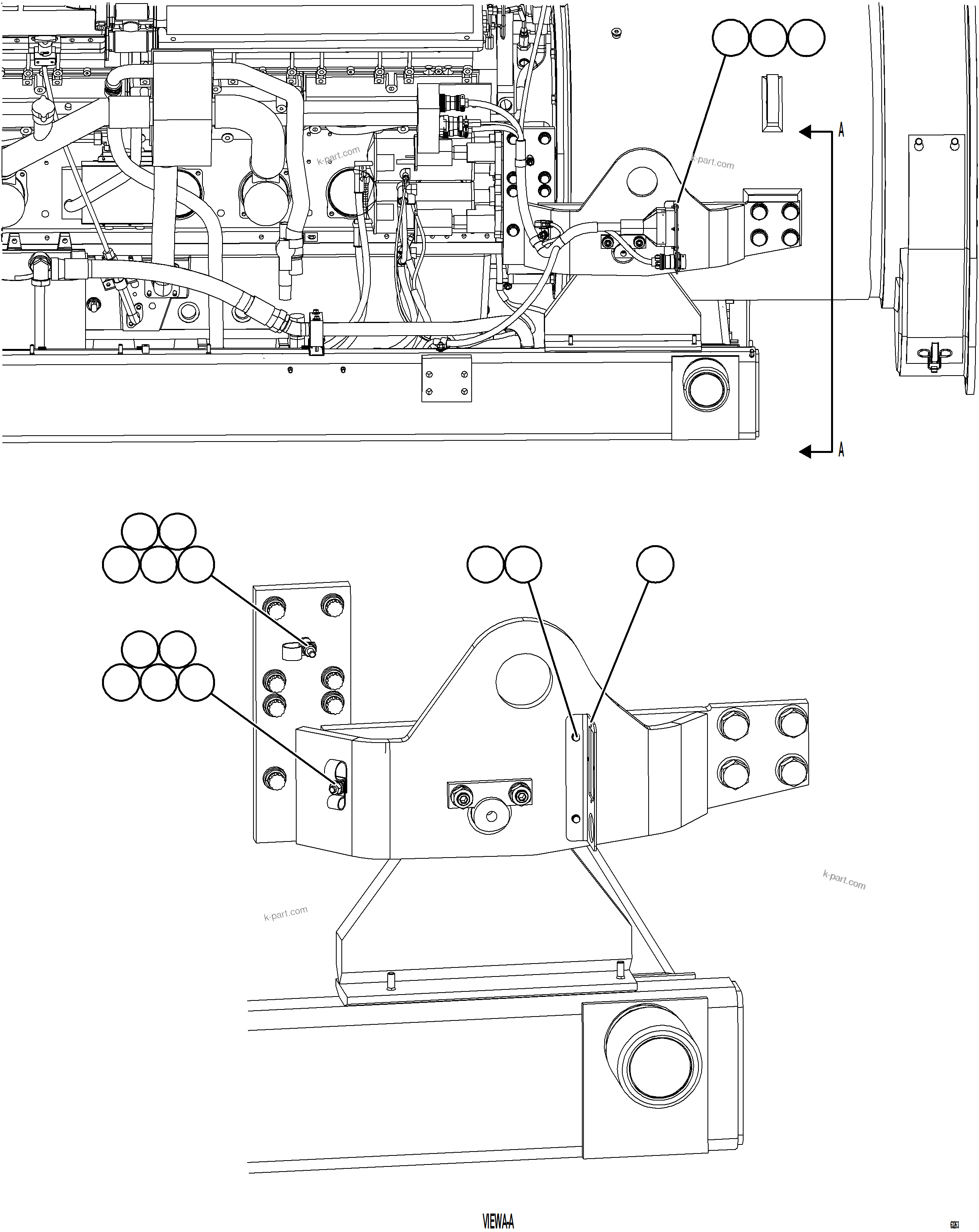 Komatsu parts book diagram for AFE59-GH 930E-4 S/N A31966 - A31967  PENASQUITO: STARTING SYSTEM WIRING    2/5