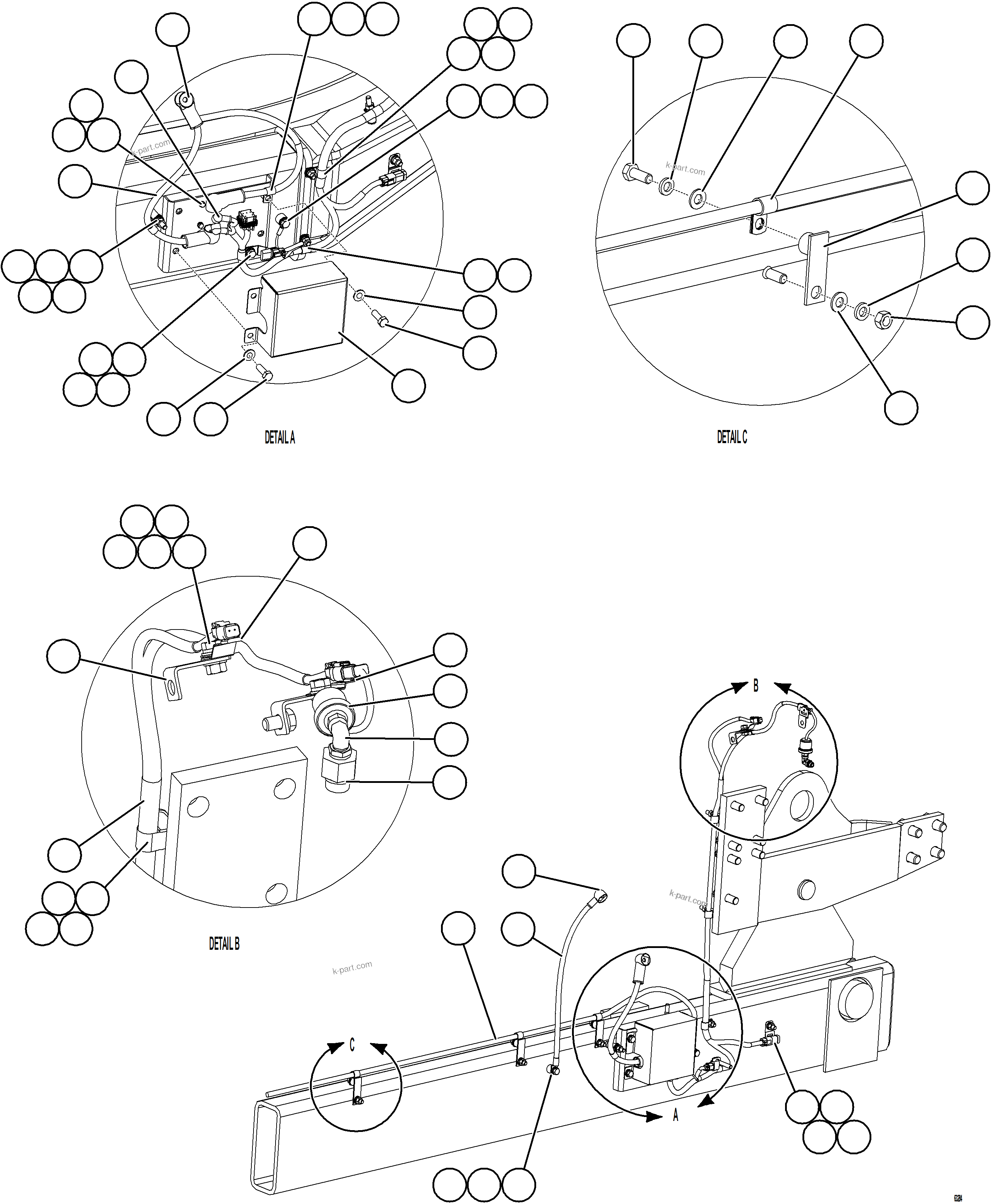 Komatsu parts book diagram for AFE59-GH 930E-4 S/N A31966 - A31967  PENASQUITO: STARTING SYSTEM WIRING    4/5
