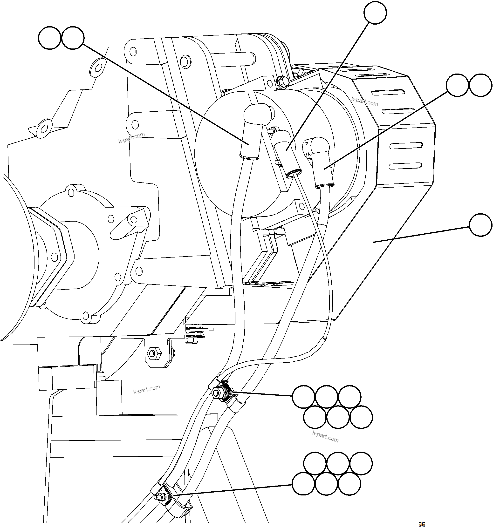 Komatsu parts book diagram for AFE59-GH 930E-4 S/N A31966 - A31967  PENASQUITO: STARTING SYSTEM WIRING    5/5