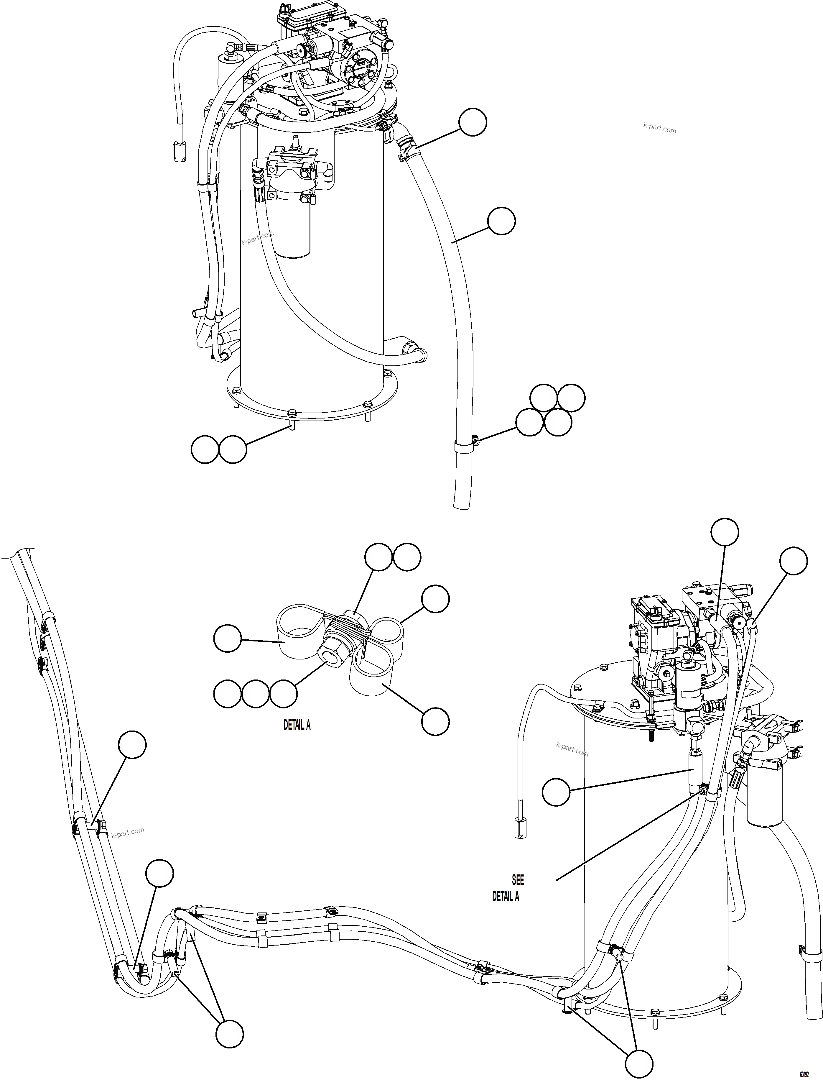Komatsu parts book diagram for AFE59-GH 930E-4 S/N A31966 - A31967  PENASQUITO: AUTOMATIC LUBRICATION SYSTEM    1/4