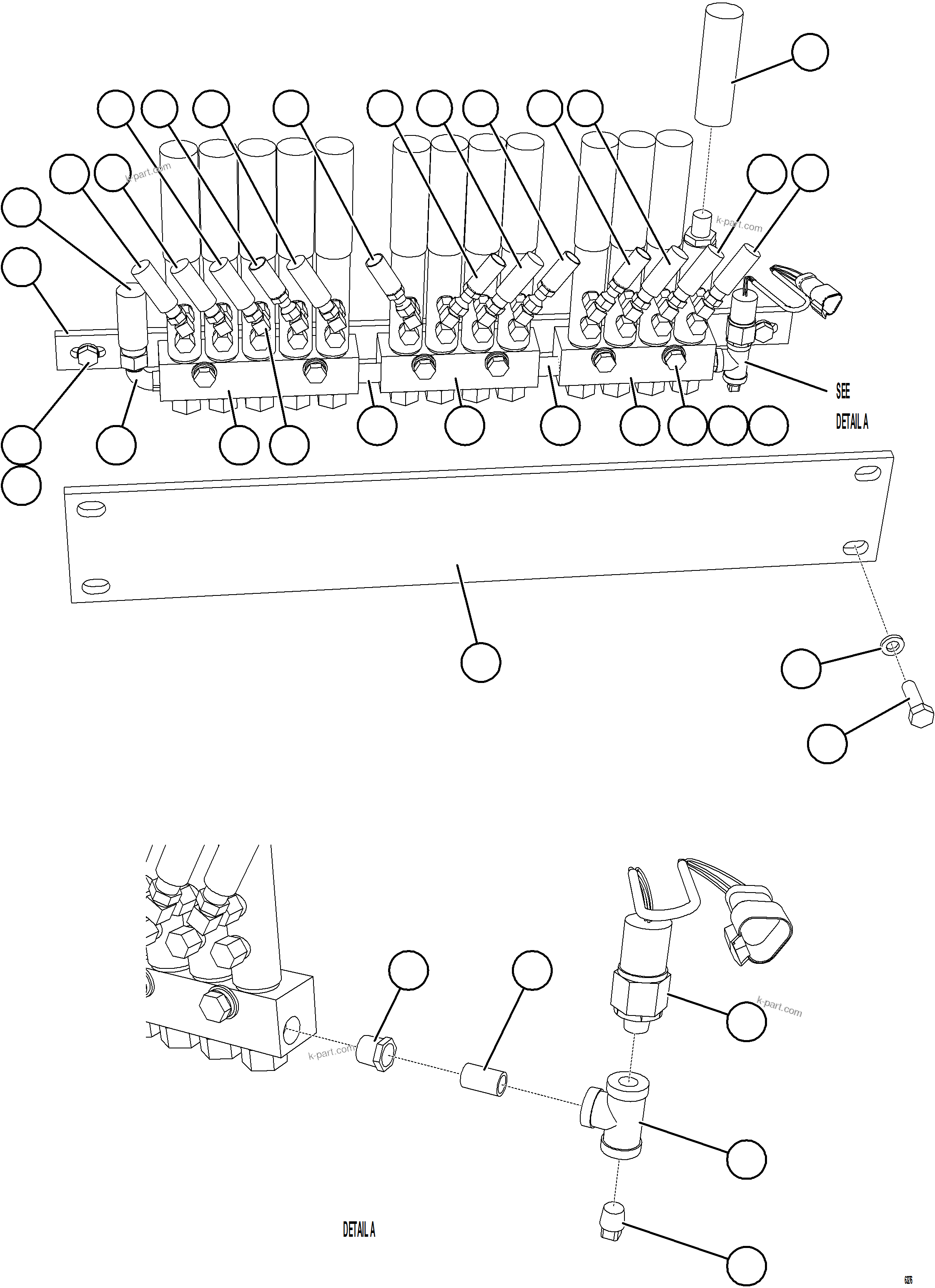 Komatsu parts book diagram for AFE59-GH 930E-4 S/N A31966 - A31967  PENASQUITO: AUTOMATIC LUBRICATION SYSTEM - REAR AXLE    1/2