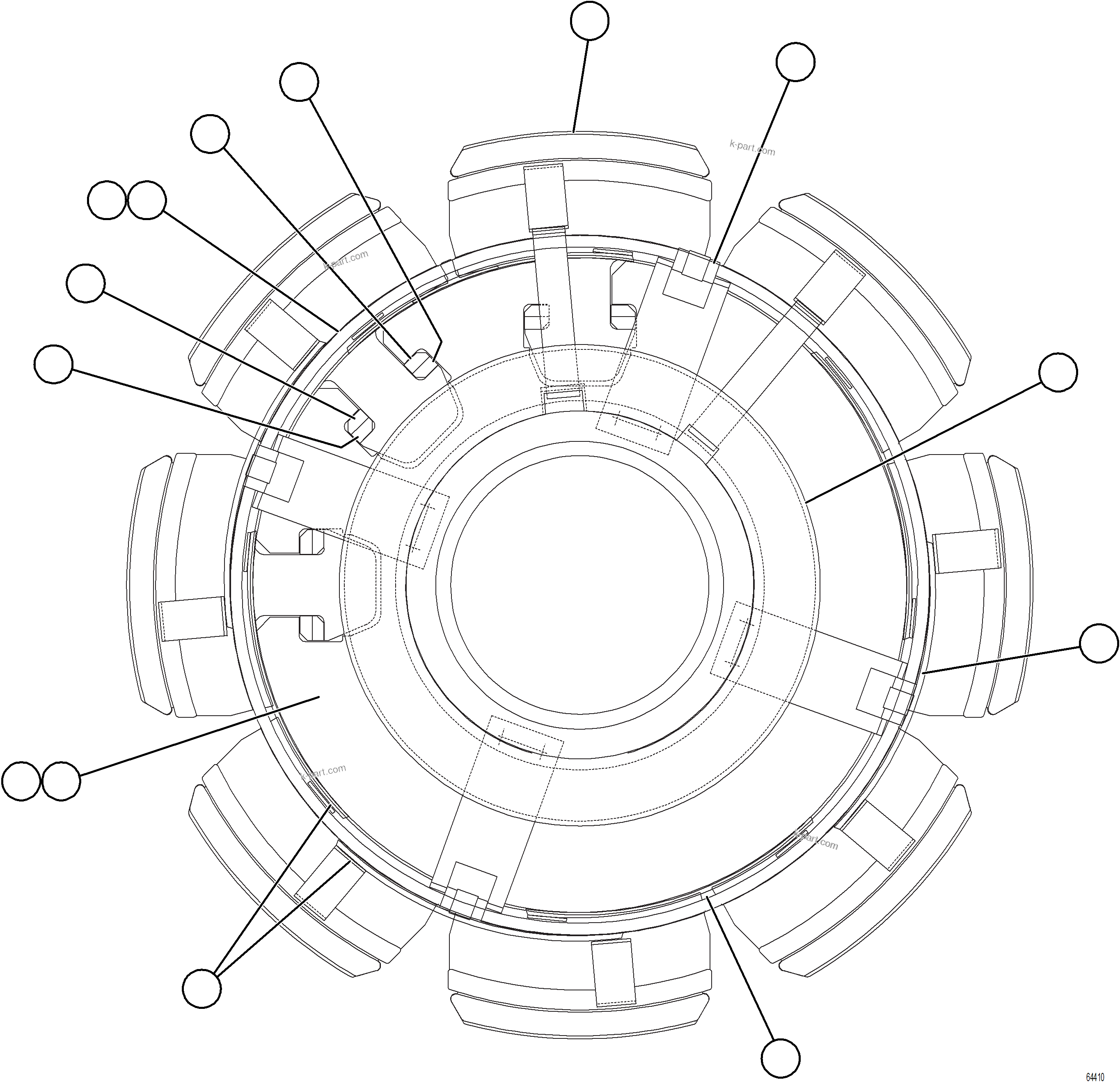 Komatsu parts book diagram for AFE59-GH 930E-4 S/N A31966 - A31967  PENASQUITO: ALTERNATOR - ROTOR ASSEMBLY        58E-06-03060