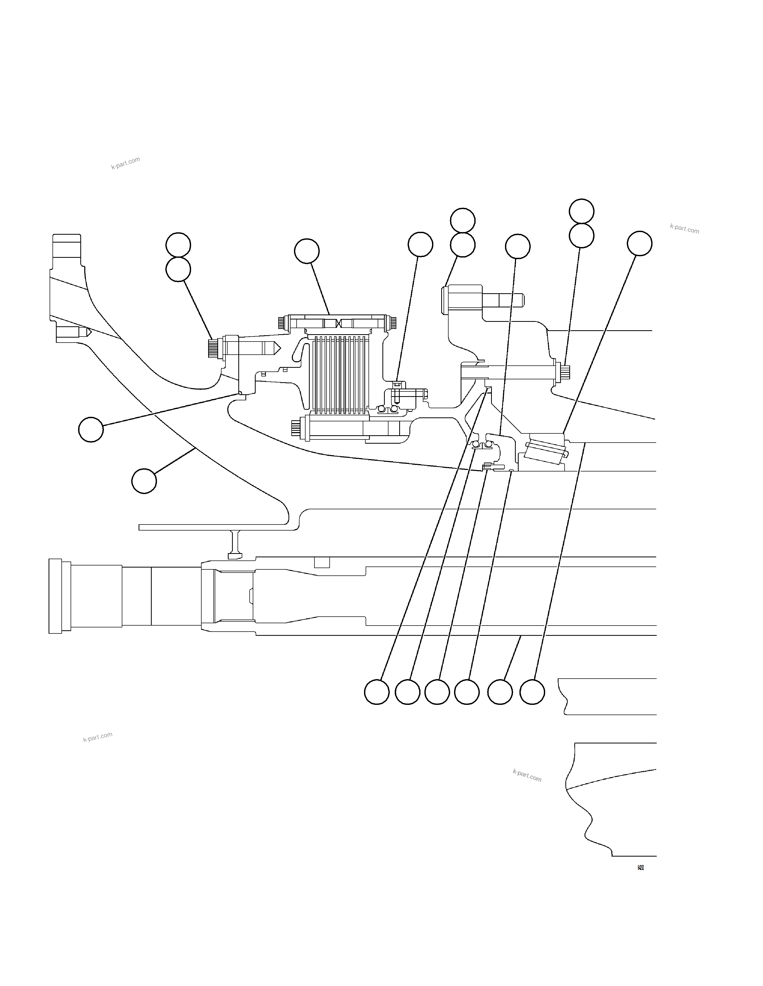 Komatsu parts book diagram for AFE59-GH 930E-4 S/N A31966 - A31967  PENASQUITO: TRANSMISSION, MOTORIZED WHEEL   1/2   58F-30-00011