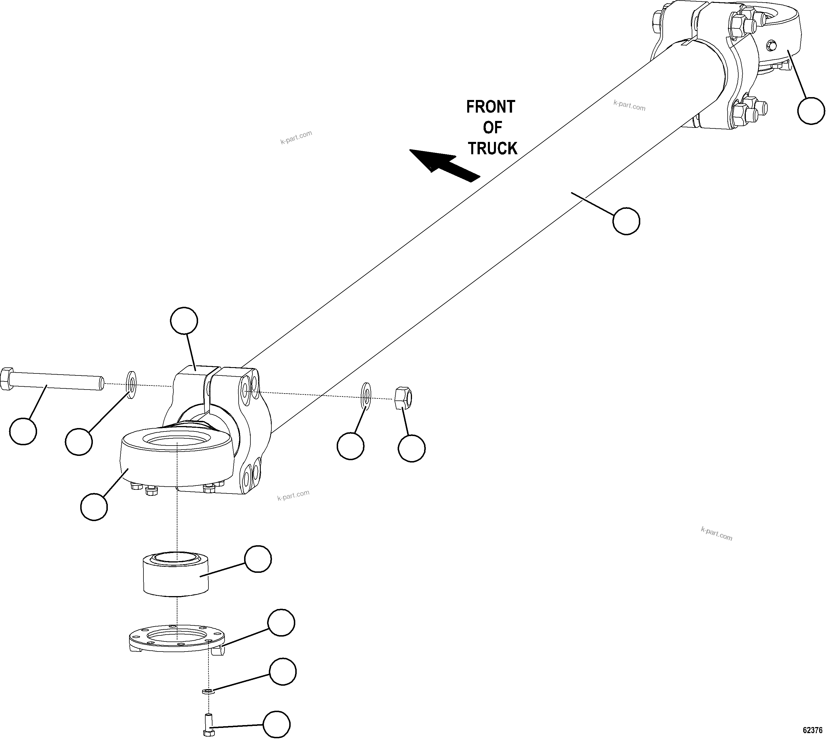 Komatsu parts book diagram for AFE59-GN 930E-4 S/N A31993  CASSERONES: TIE ROD ASSEMBLY     58F-40-00020