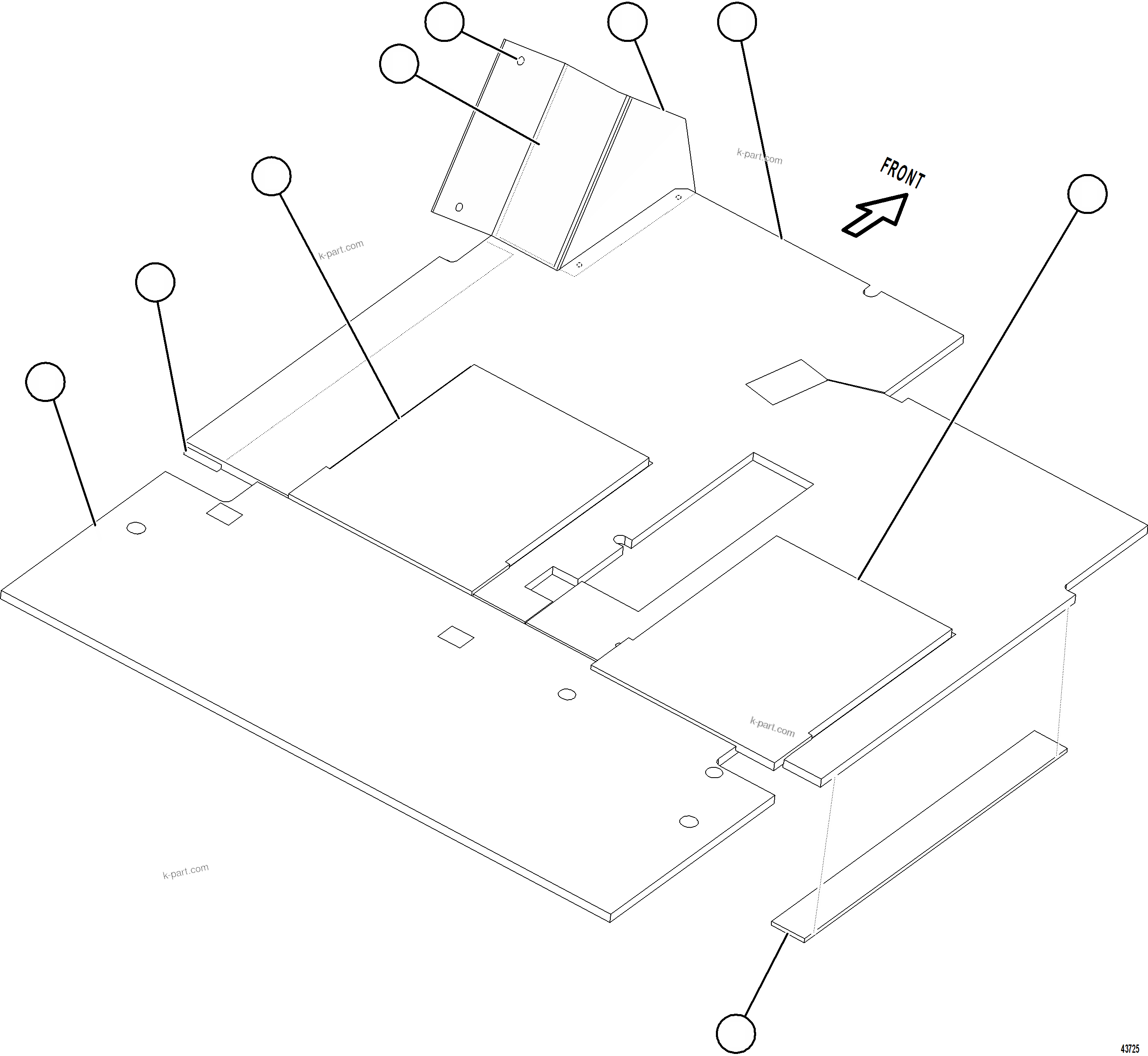 Komatsu parts book diagram for AFE59-GN 930E-4 S/N A31993  CASSERONES: FOOTREST AND FLOOR MATS