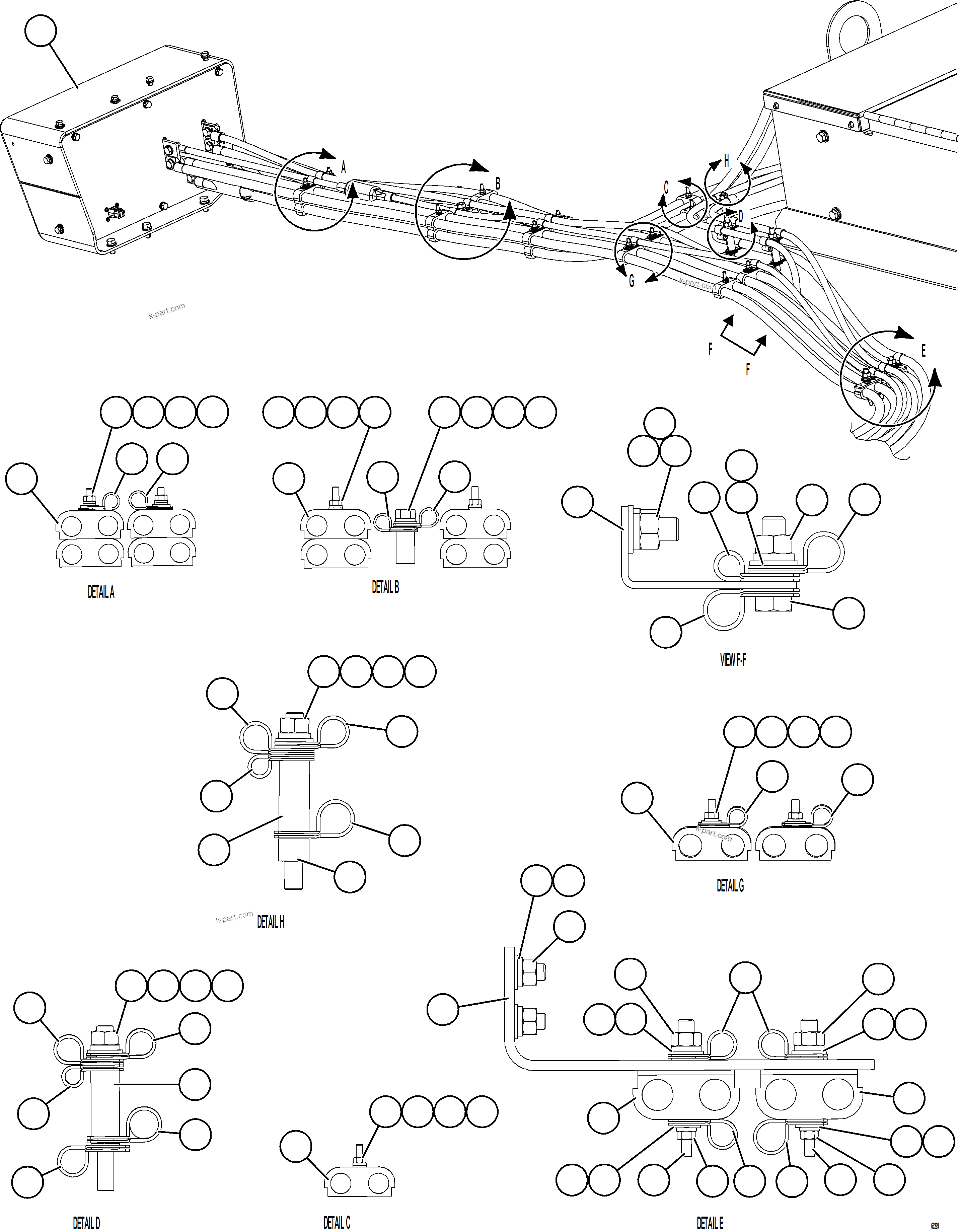 Komatsu parts book diagram for AFE59-GN 930E-4 S/N A31993  CASSERONES: ISOLATION BOX WIRING   1/2