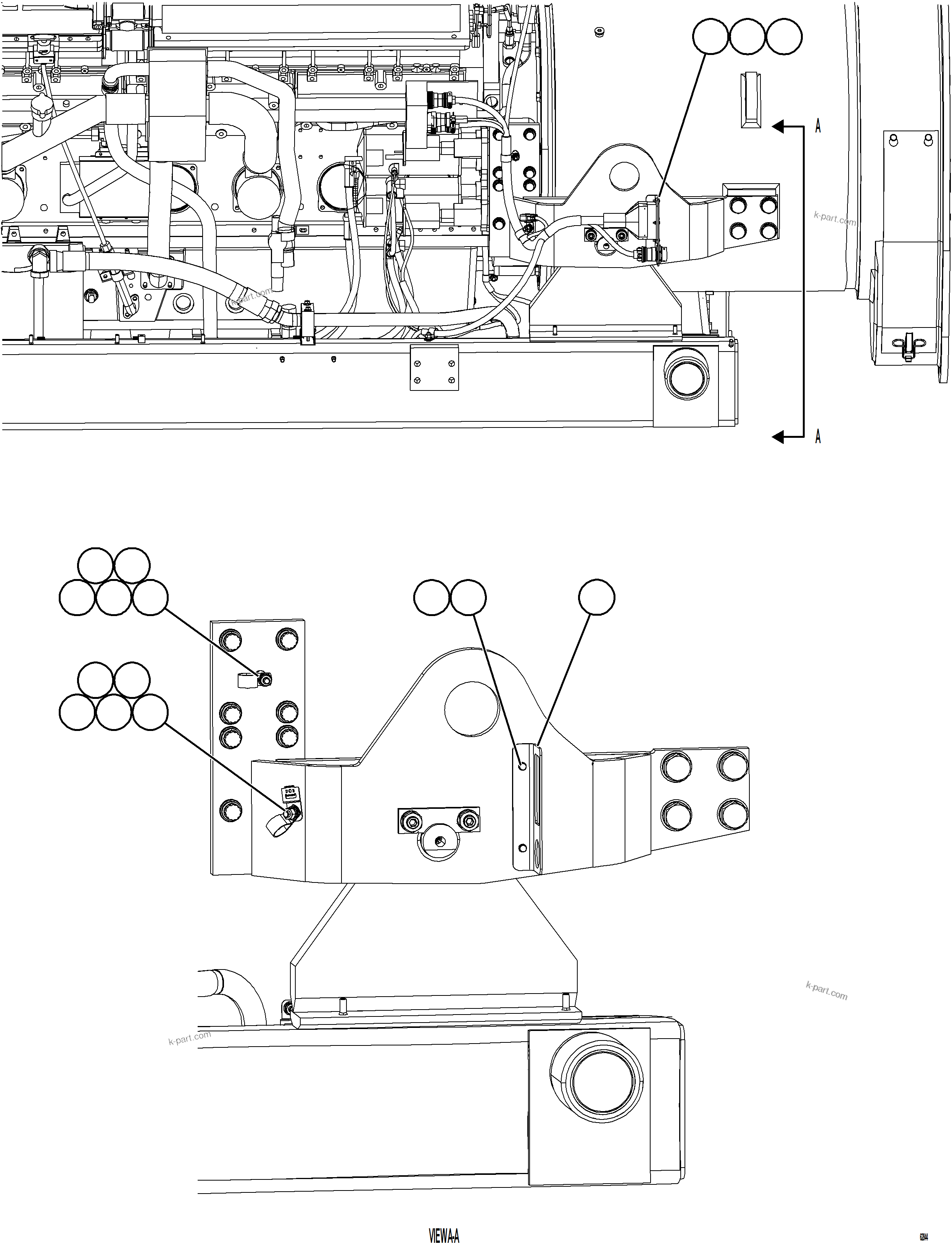 Komatsu parts book diagram for AFE59-GN 930E-4 S/N A31993  CASSERONES: STARTING SYSTEM WIRING    2/4