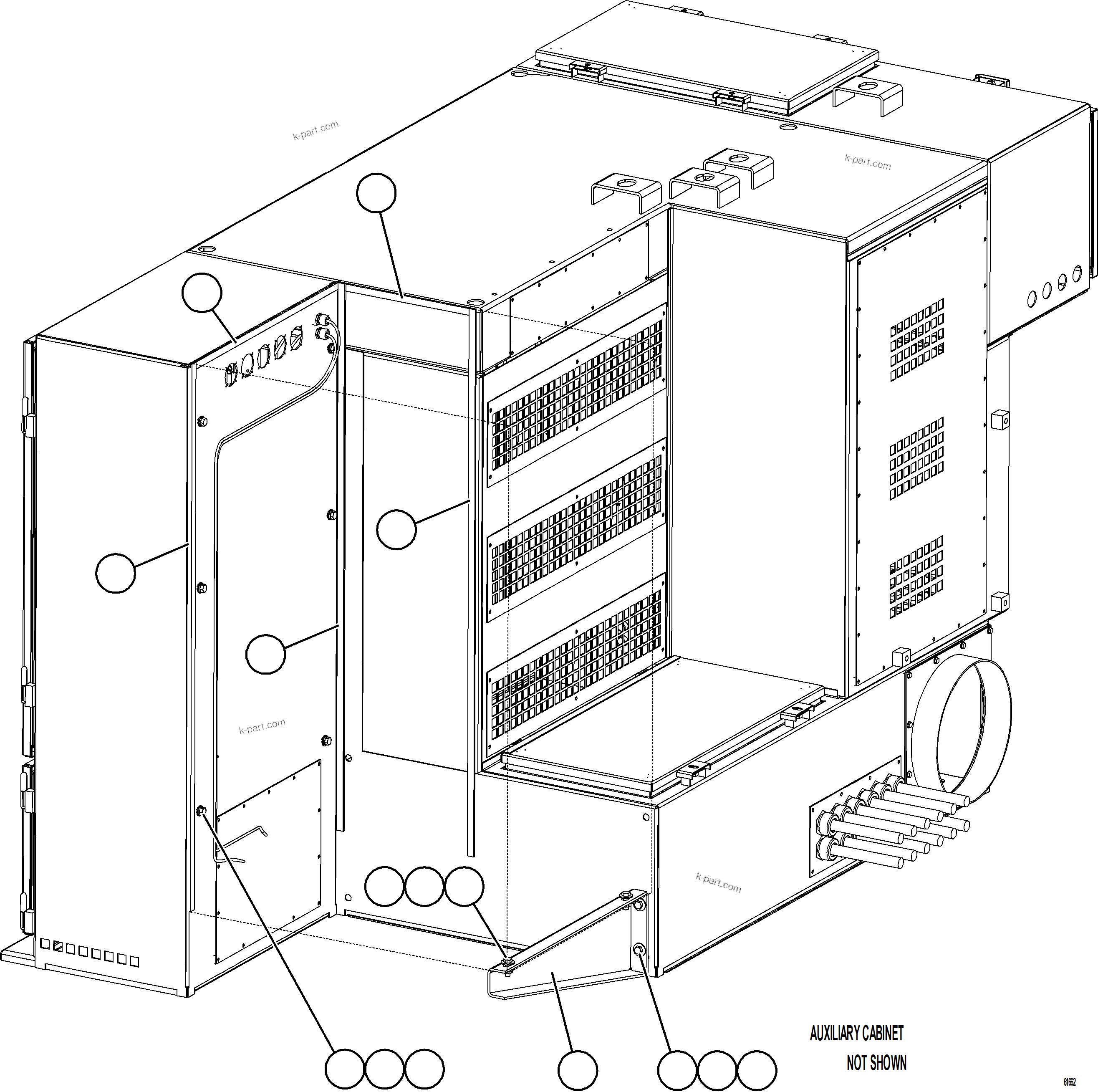 Komatsu parts book diagram for AFE59-GN 930E-4 S/N A31993  CASSERONES: AUXILIARY CONTROL CABINET INSTALLATION