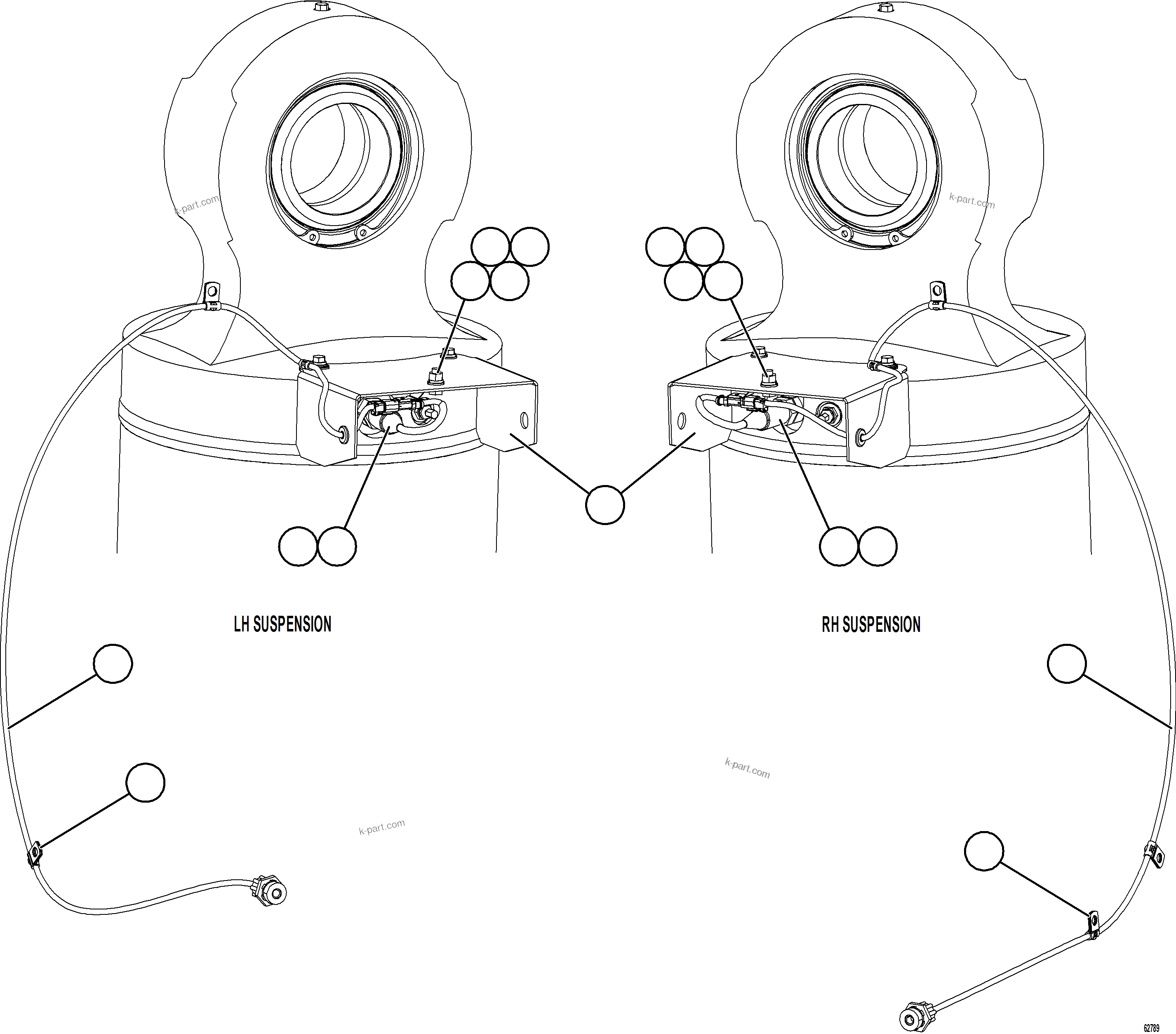 Komatsu parts book diagram for AFE59-GN 930E-4 S/N A31993  CASSERONES: PLM SENSOR - REAR SUSPENSIONS