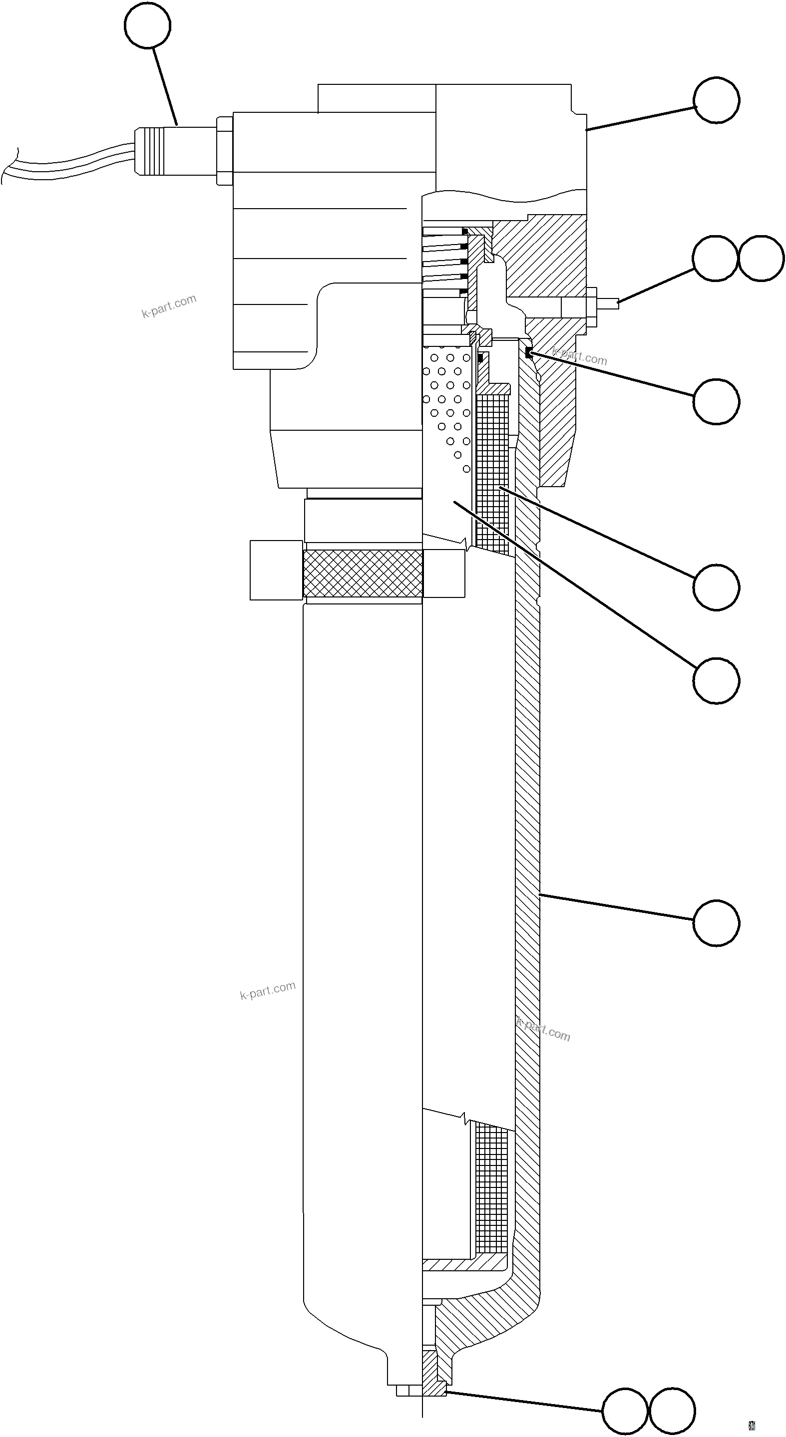 Komatsu parts book diagram for AFE59-GN 930E-4 S/N A31993  CASSERONES: HYDRAULIC FILTER - STEERING      58E-60-01700