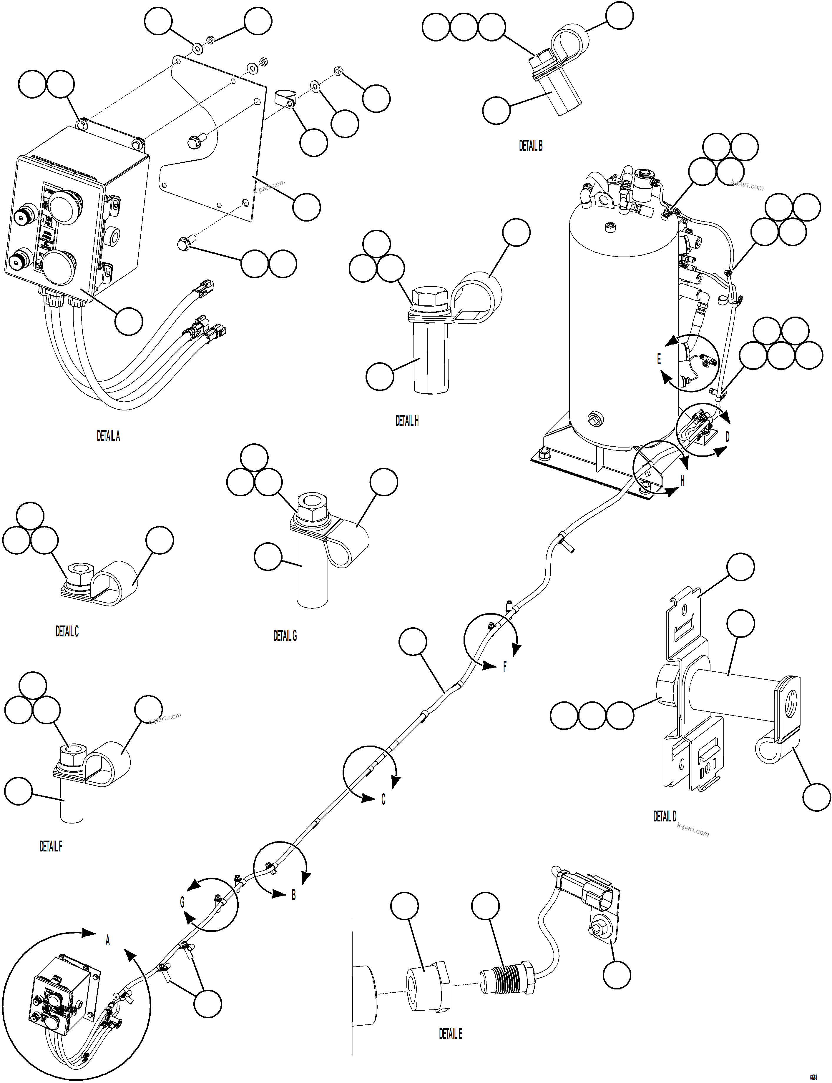 Komatsu parts book diagram for AFE59-GN 930E-4 S/N A31993  CASSERONES: ENGINE OIL RESERVE SYSTEM   2/2