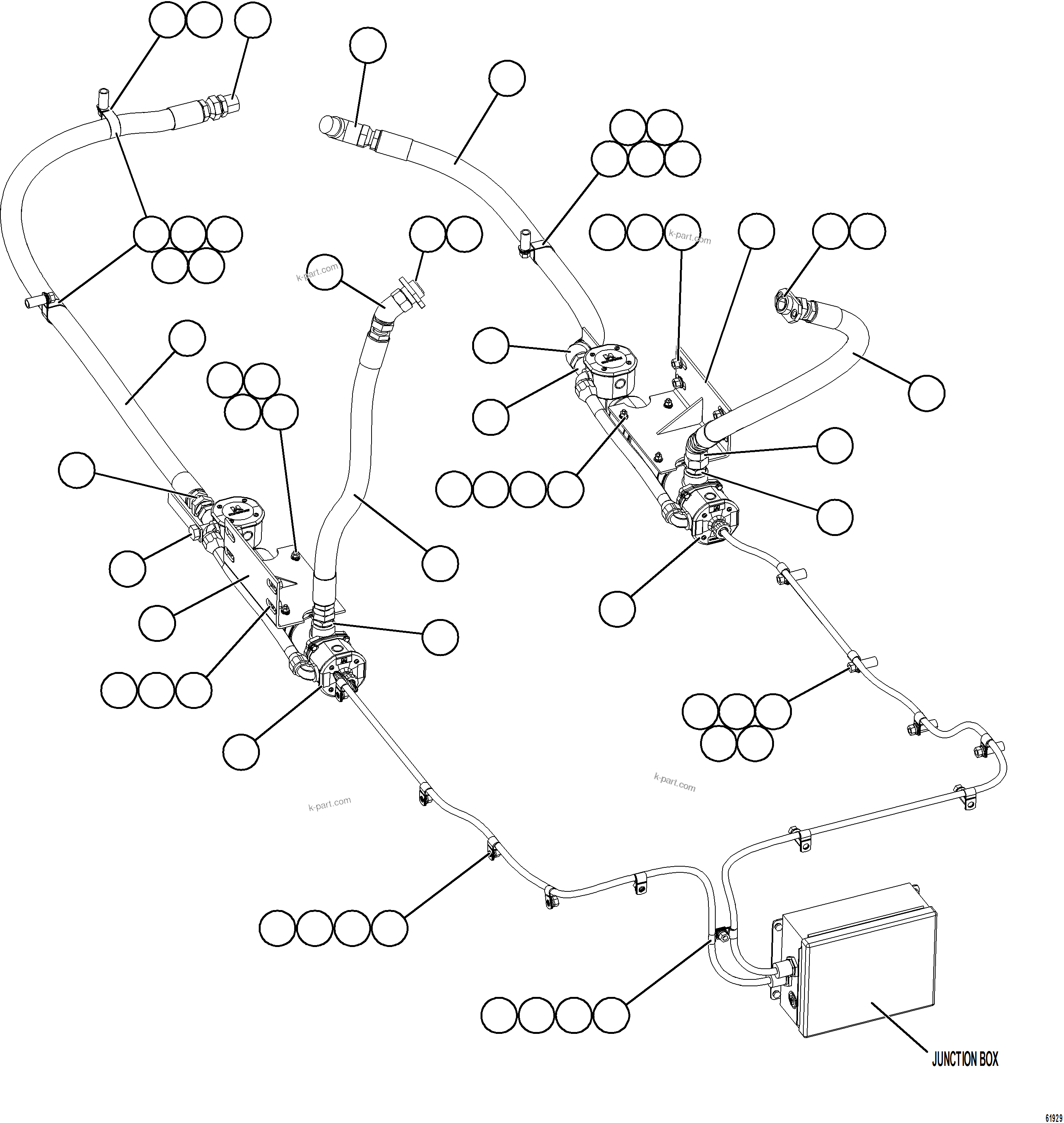 Komatsu parts book diagram for AFE59-GN 930E-4 S/N A31993  CASSERONES: HOTSTART - ENGINE COOLANT