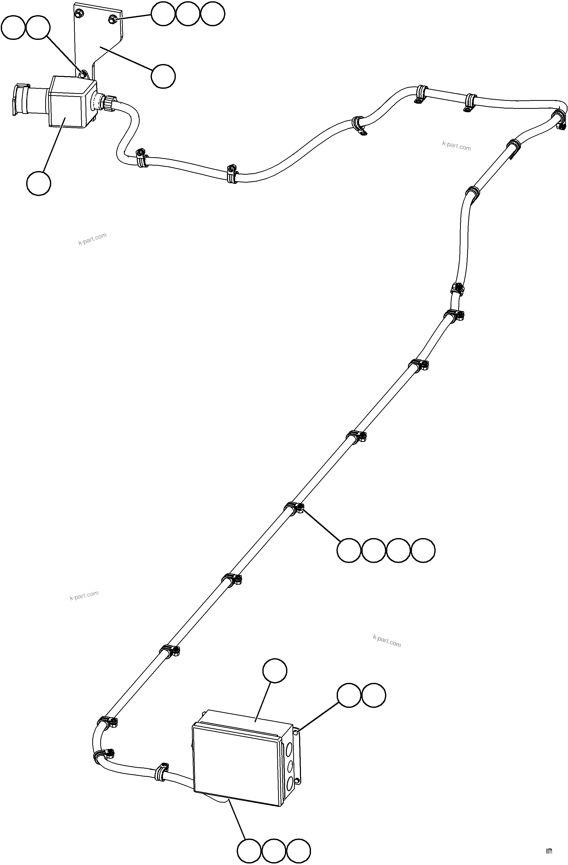 Komatsu parts book diagram for AFE59-GN 930E-4 S/N A31993  CASSERONES: HOTSTART - JUNCTION BOX AND RECEPTACLE