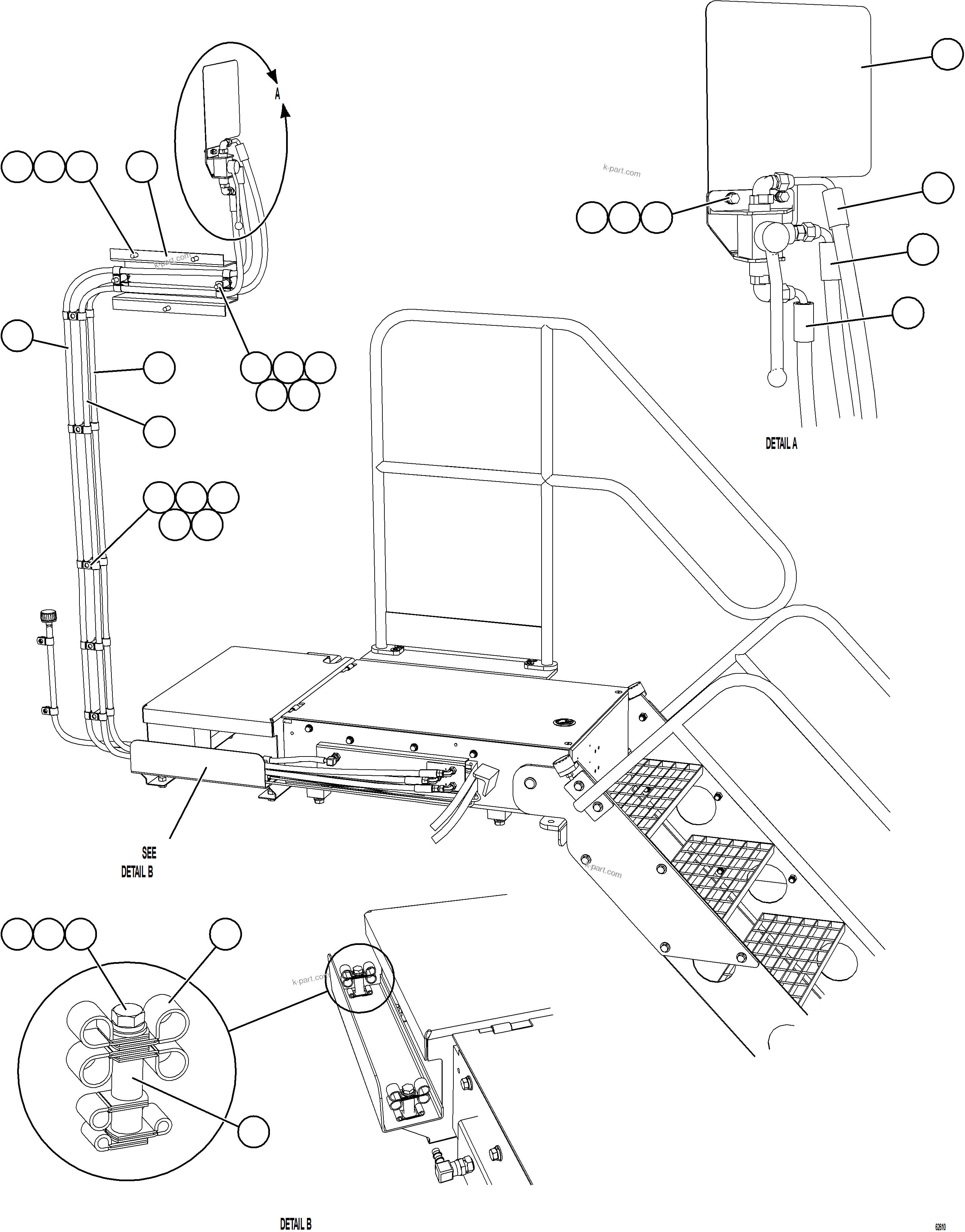 Komatsu parts book diagram for AFE59-GN 930E-4 S/N A31993  CASSERONES: RETRACTABLE LADDER INSTALLATION   2/4