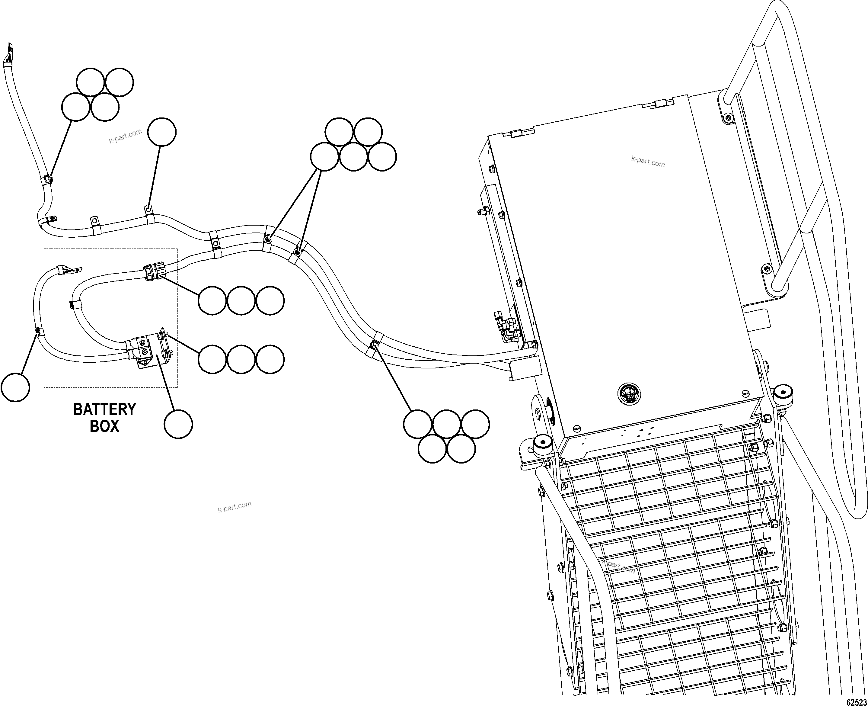 Komatsu parts book diagram for AFE59-GN 930E-4 S/N A31993  CASSERONES: RETRACTABLE LADDER INSTALLATION   4/4