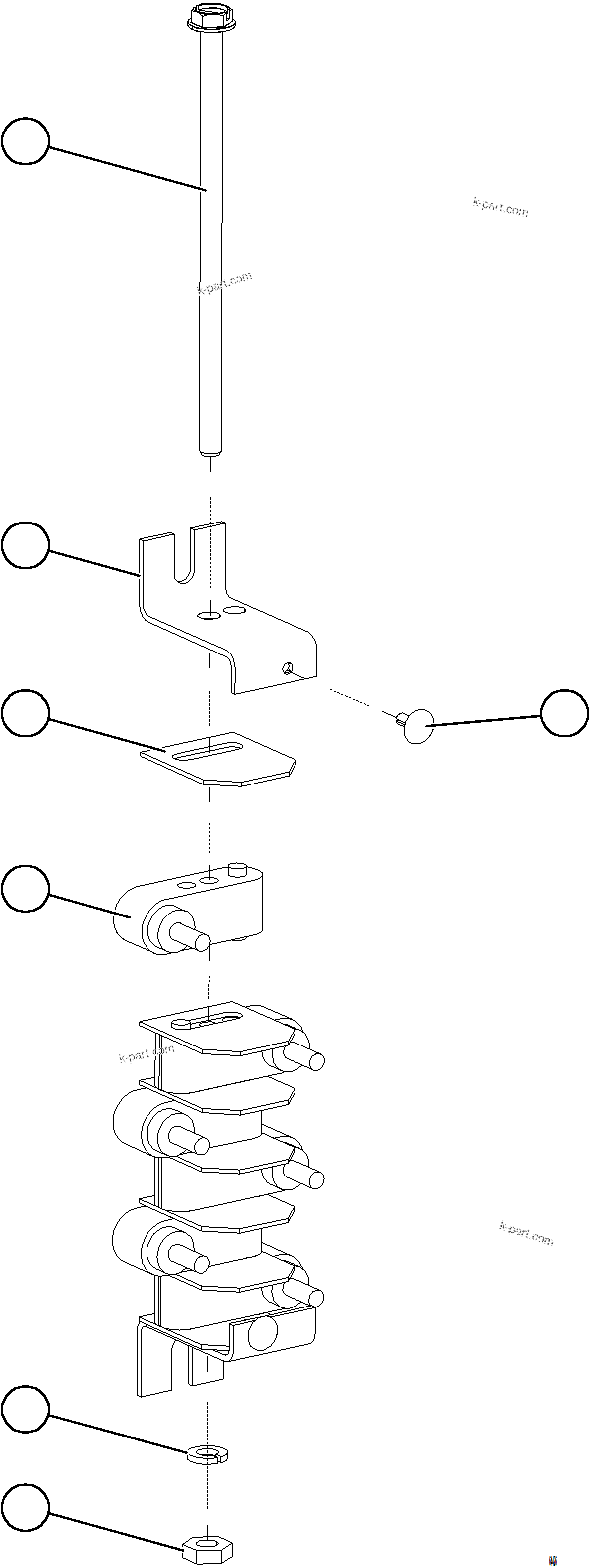 Komatsu parts book diagram for AFE59-GN 930E-4 S/N A31993  CASSERONES: TERMINAL BOARD          VS6690