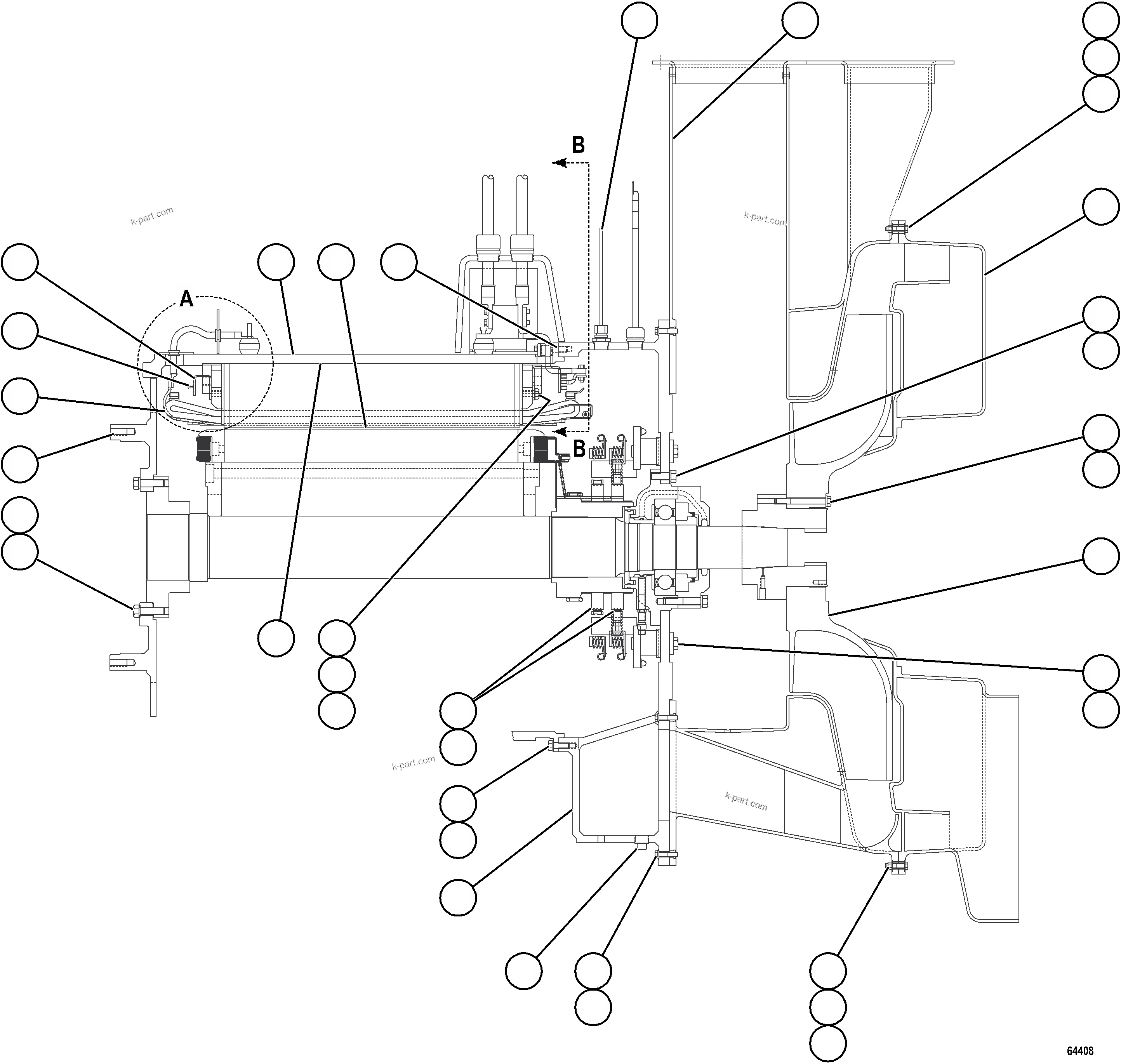 Komatsu parts book diagram for AFE59-GN 930E-4 S/N A31993  CASSERONES: ALTERNATOR - ENGINE MOUNT   1/2