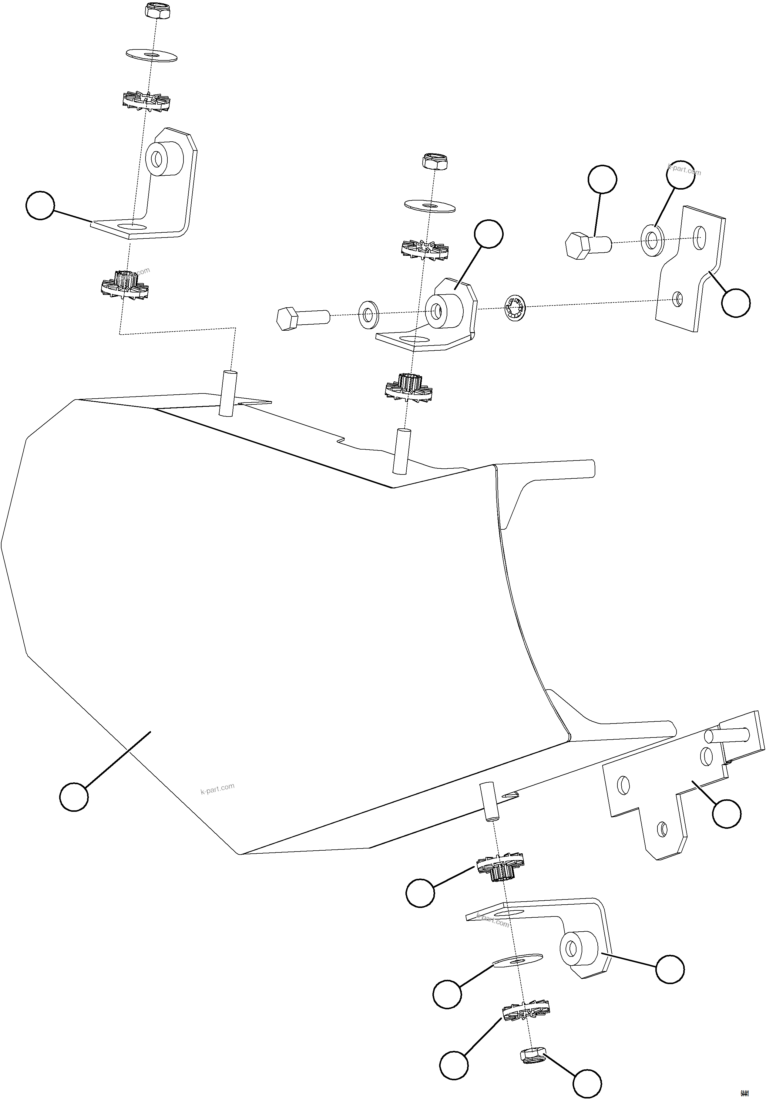 Komatsu parts book diagram for AFE59-GP 930E-4 S/N A31996, A32007, A32028 & A32036 - A32038  EPSA: ALTERNATOR GUARD    58E-08-00450