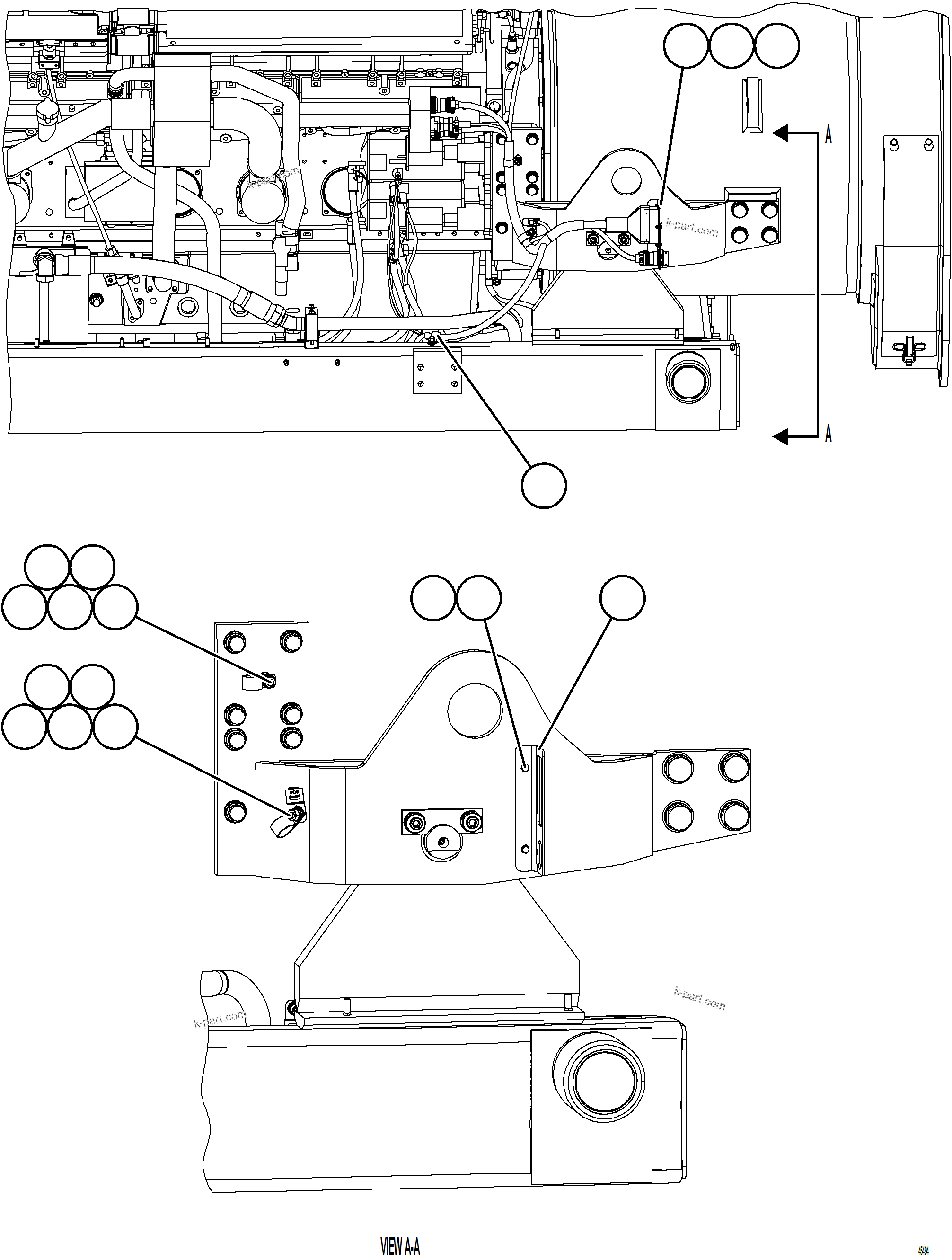 Komatsu parts book diagram for AFE59-GP 930E-4 S/N A31996, A32007, A32028 & A32036 - A32038  EPSA: STARTING SYSTEM WIRING    2/4