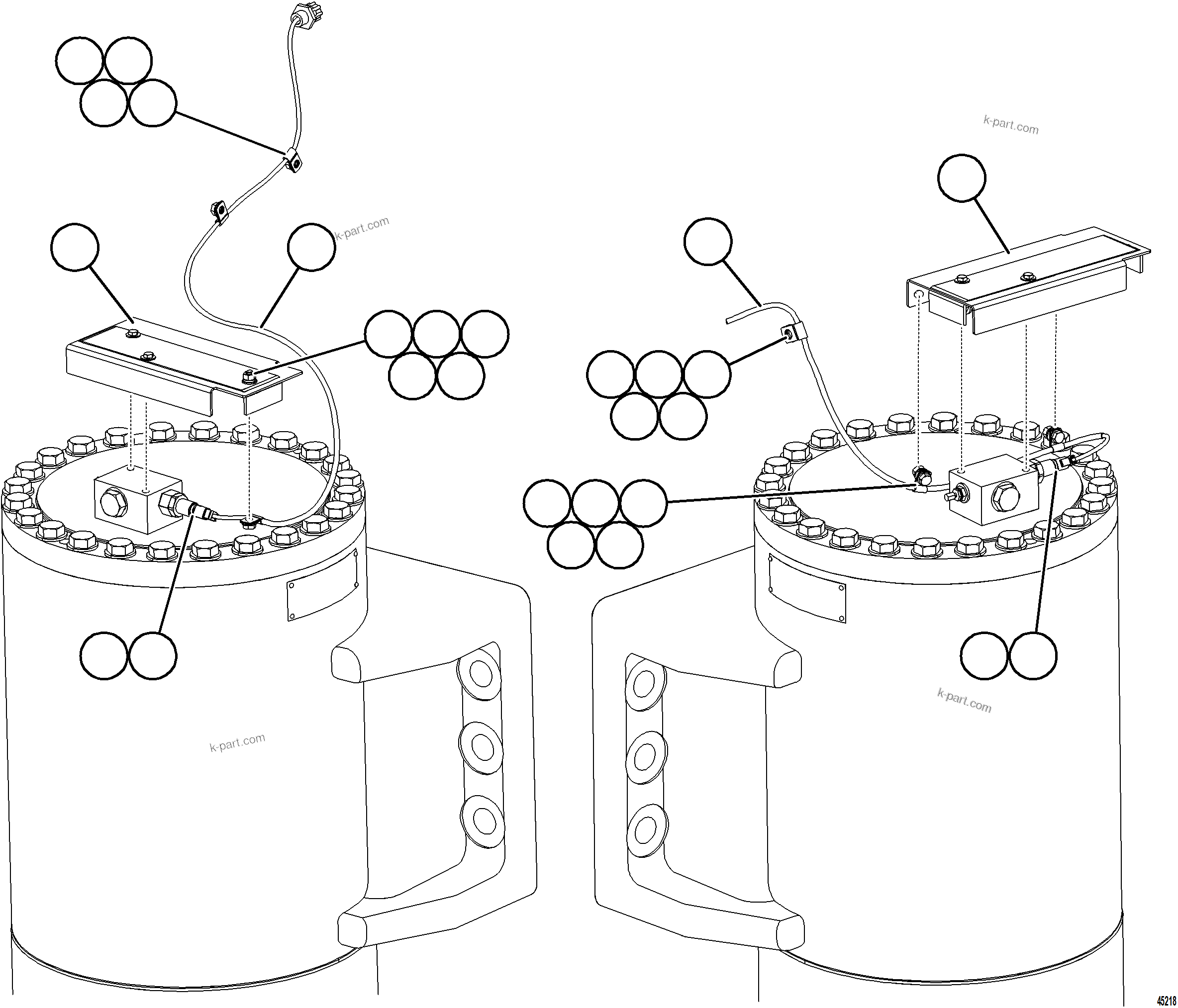 Komatsu parts book diagram for AFE59-GP 930E-4 S/N A31996, A32007, A32028 & A32036 - A32038  EPSA: PLM SENSOR - FRONT SUSPENSIONS