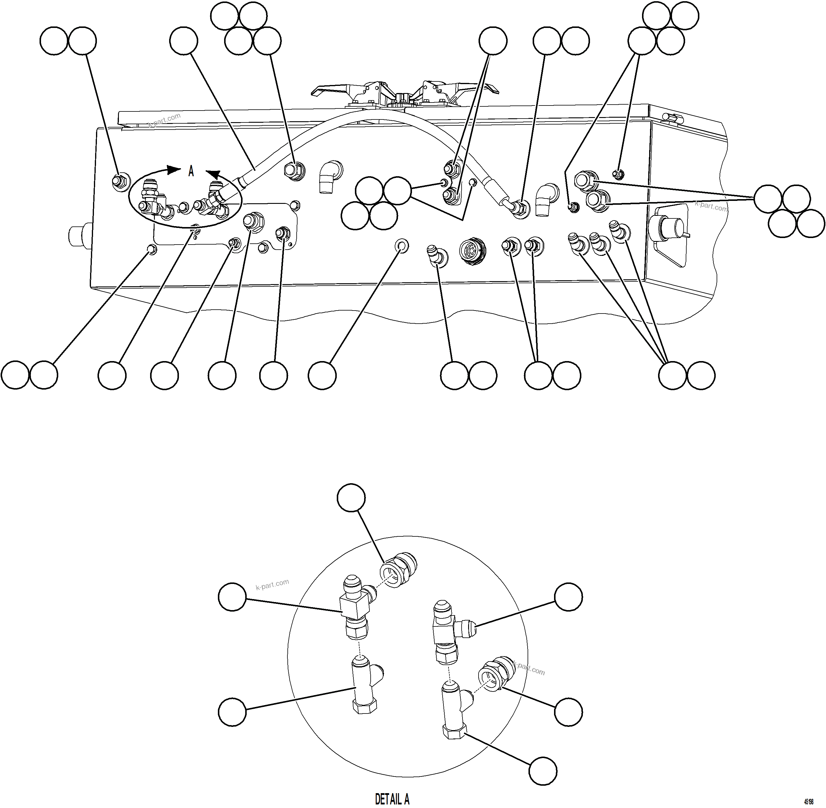 Komatsu parts book diagram for AFE59-GP 930E-4 S/N A31996, A32007, A32028 & A32036 - A32038  EPSA: HYDRAULIC BRAKE CABINET    2/2