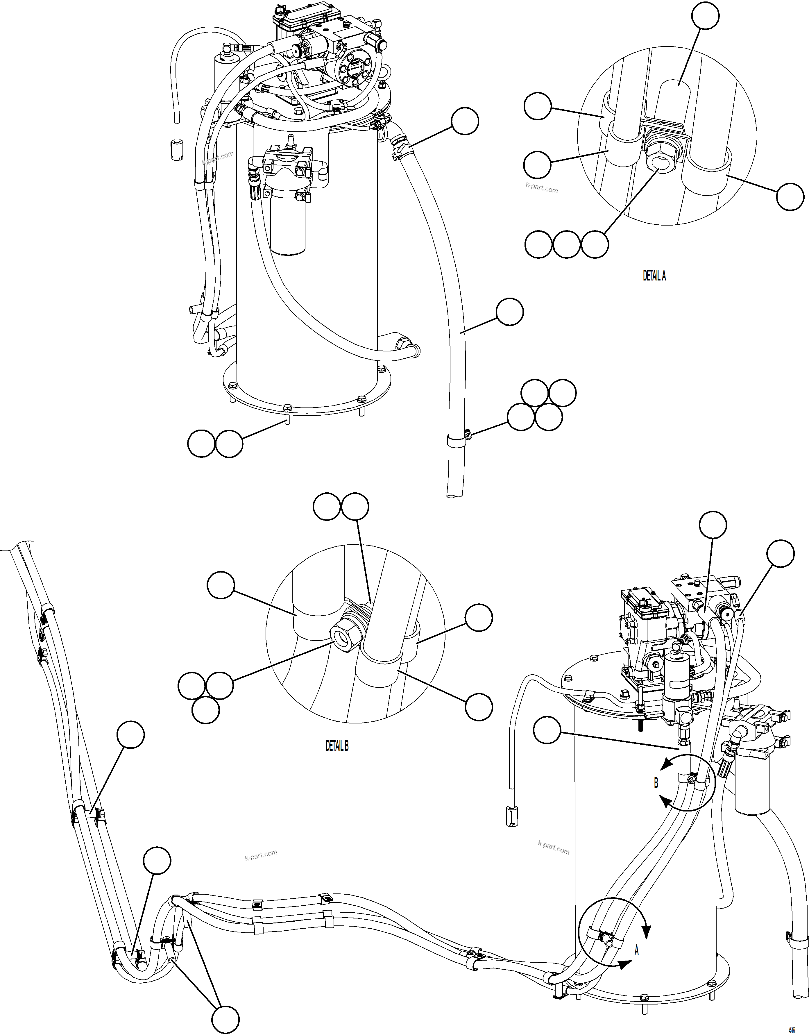 Komatsu parts book diagram for AFE59-GP 930E-4 S/N A31996, A32007, A32028 & A32036 - A32038  EPSA: AUTOMATIC LUBRICATION SYSTEM    1/4