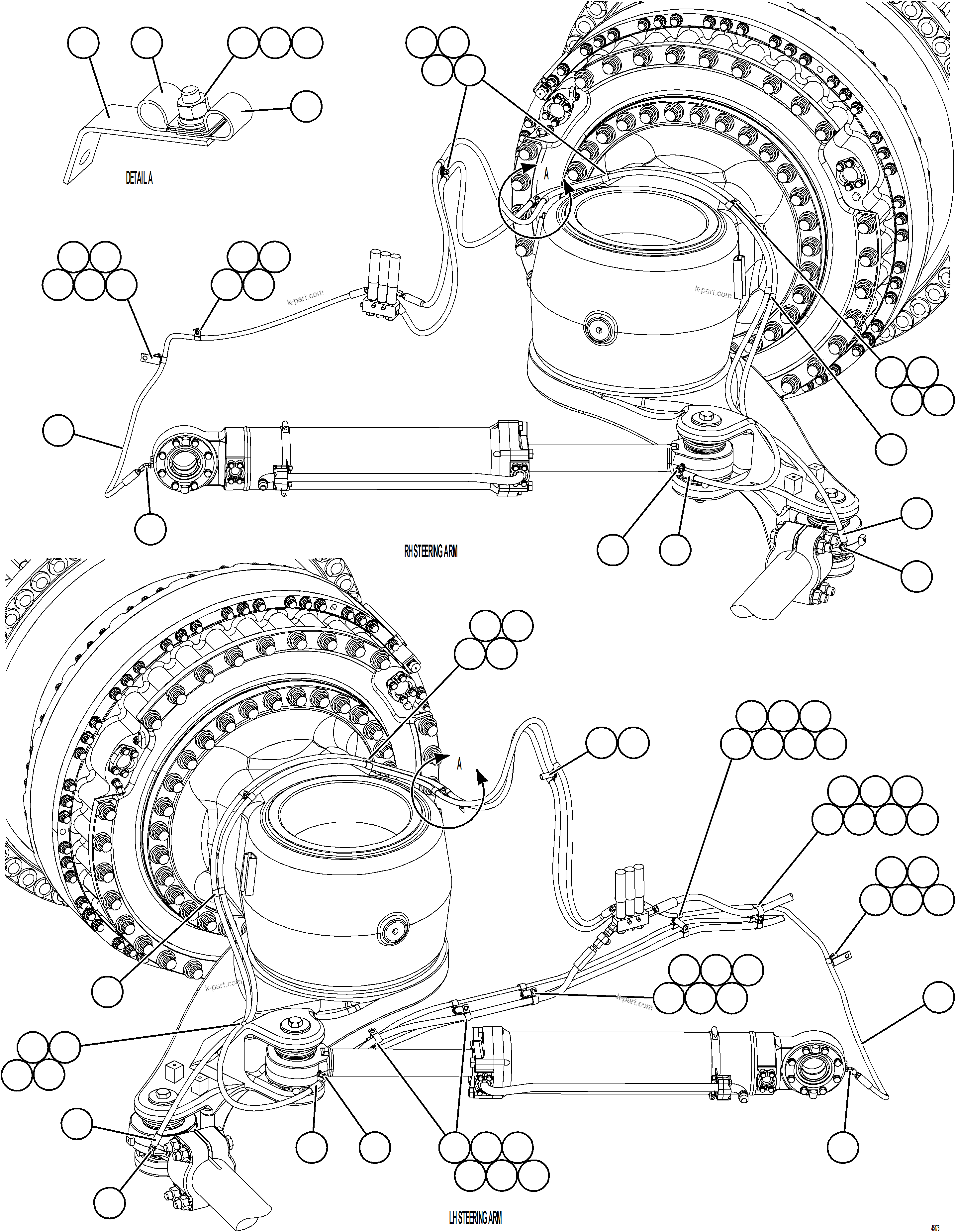 Komatsu parts book diagram for AFE59-GP 930E-4 S/N A31996, A32007, A32028 & A32036 - A32038  EPSA: AUTOMATIC LUBRICATION SYSTEM    2/4