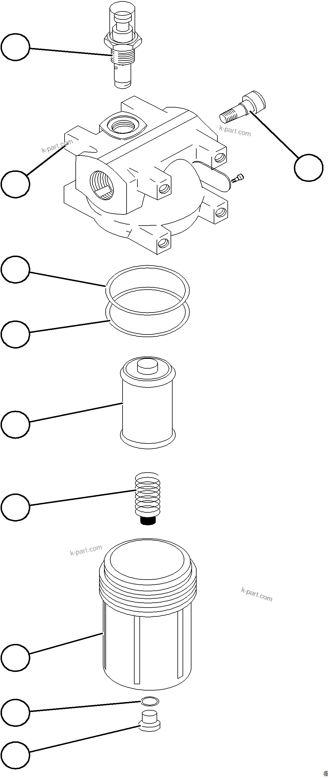 Komatsu parts book diagram for AFE59-GP 930E-4 S/N A31996, A32007, A32028 & A32036 - A32038  EPSA: AUTO LUBE FILTER ASSEMBLY             PC0811