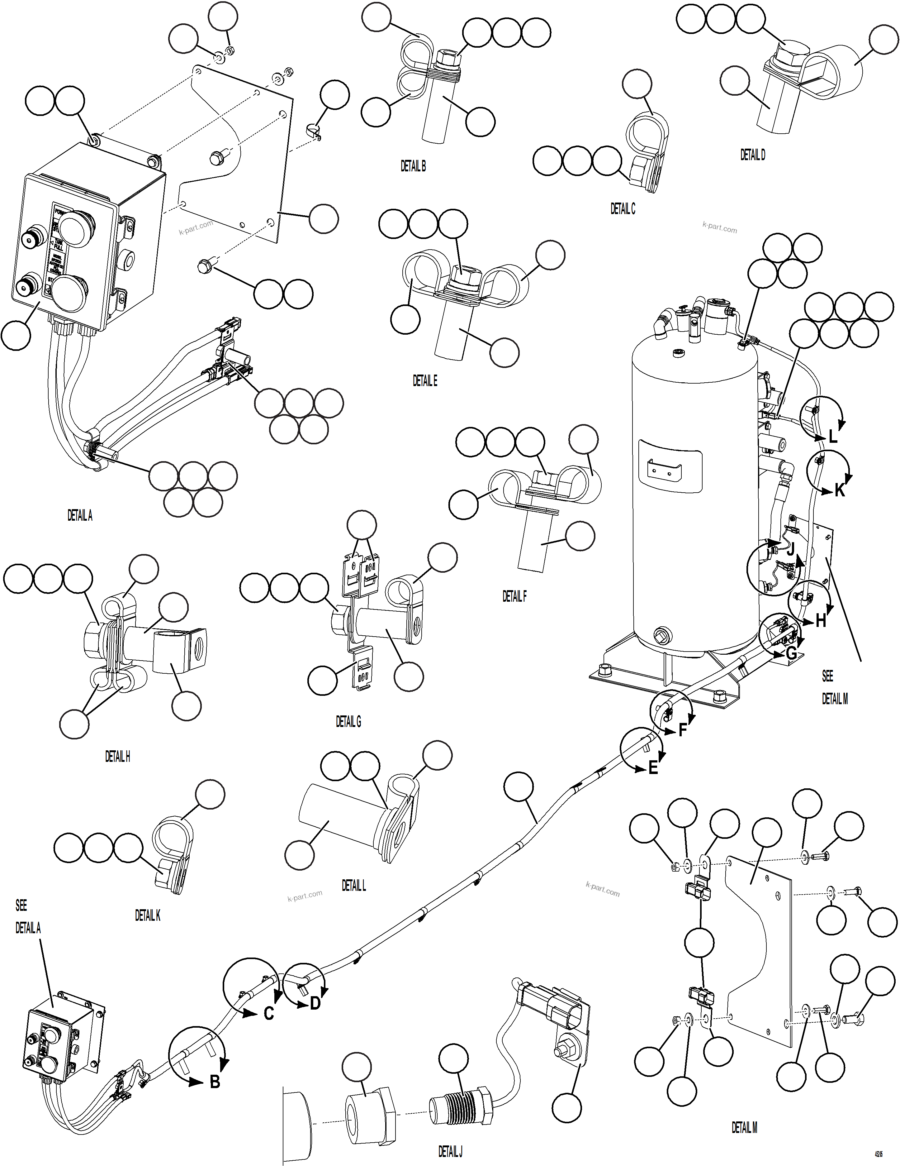 Komatsu parts book diagram for AFE59-GP 930E-4 S/N A31996, A32007, A32028 & A32036 - A32038  EPSA: ENGINE OIL RESERVE SYSTEM   2/2