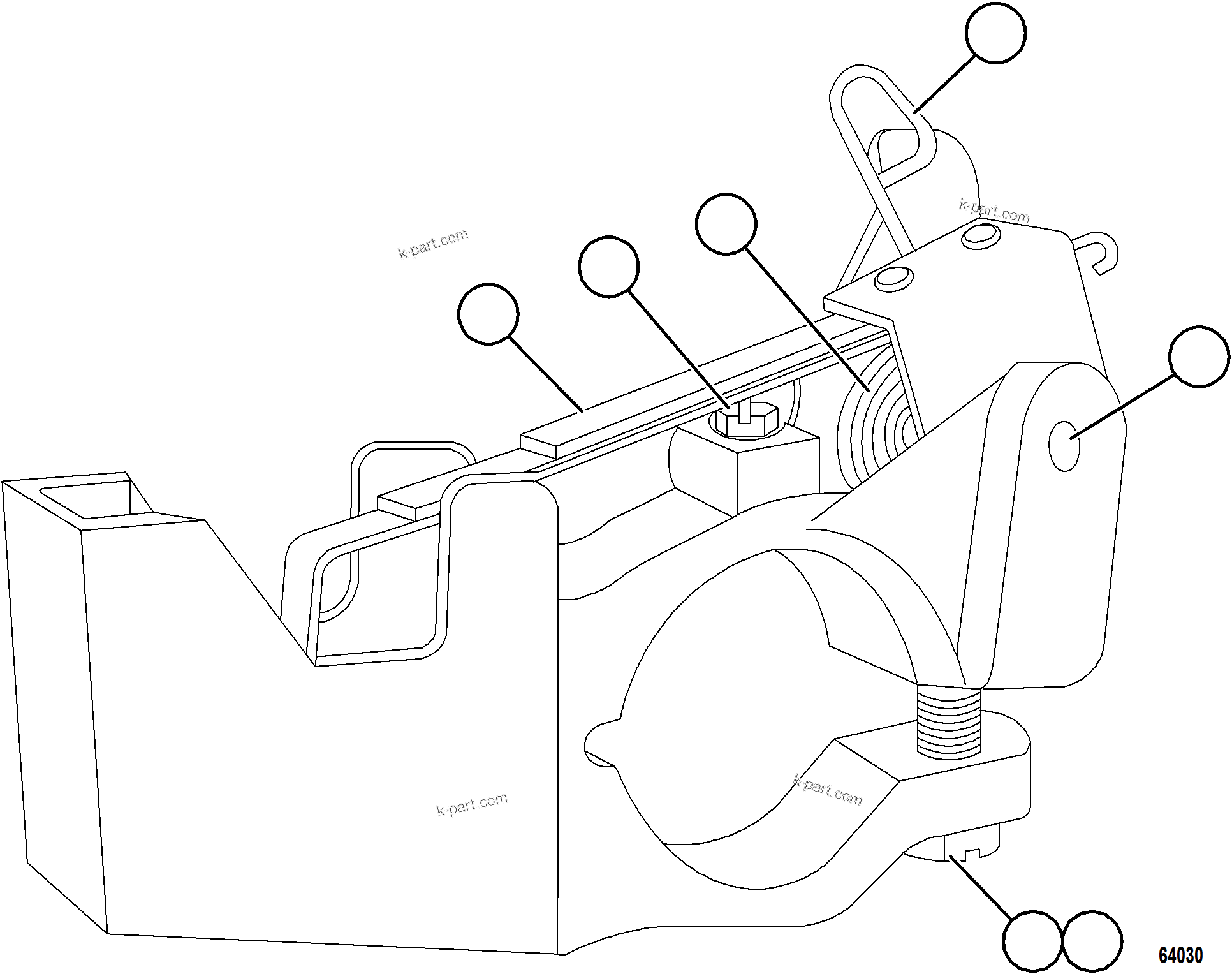 Komatsu parts book diagram for AFE59-GP 930E-4 S/N A31996, A32007, A32028 & A32036 - A32038  EPSA: ALTERNATOR - BRUSH HOLDER ASSM     VJ1024