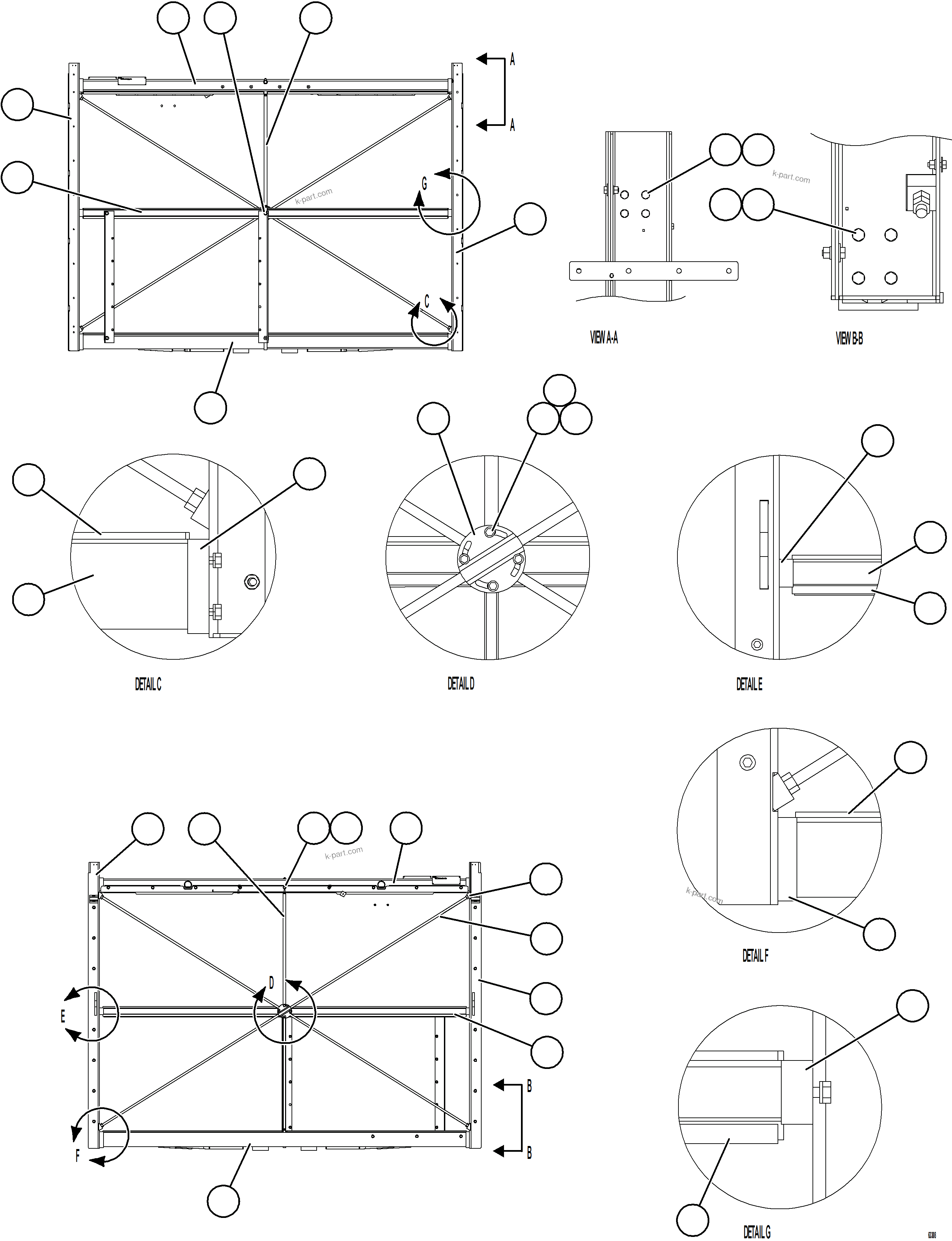 Komatsu parts book diagram for AFE59-GY 930E-4 S/N A32045 - A32046 & A32058 - A32061 VALE CARAJAS: LOW & HIGH TEMPERATURE CORES