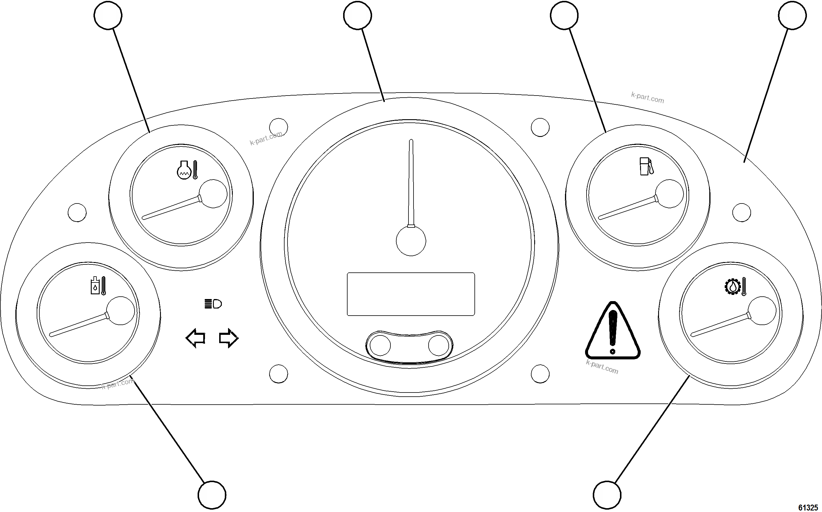 Komatsu parts book diagram for AFE59-GY 930E-4 S/N A32045 - A32046 & A32058 - A32061 VALE CARAJAS: GAUGE PANEL